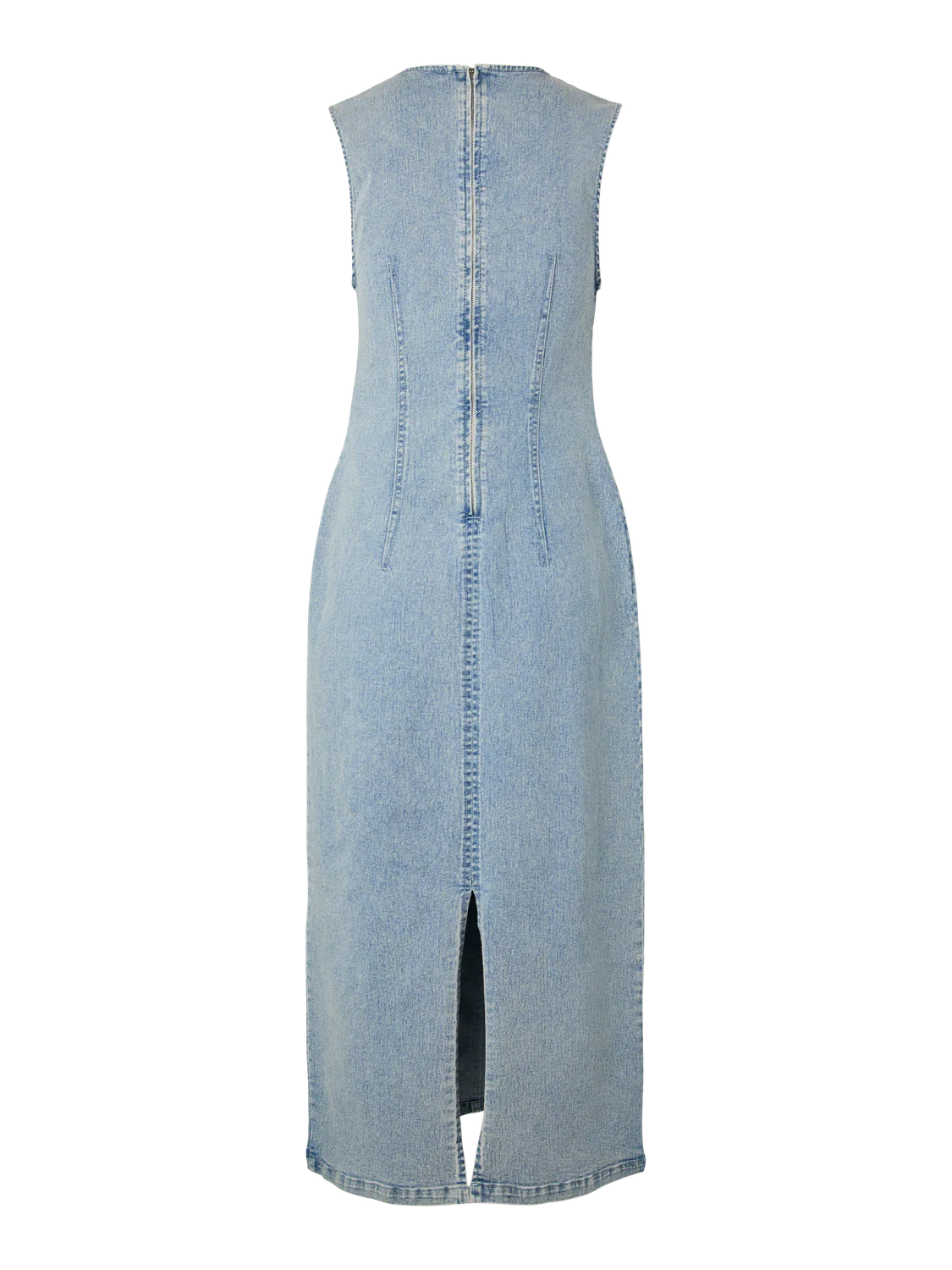 PCFRANNA Long Dress - Light Blue Denim - Image 6