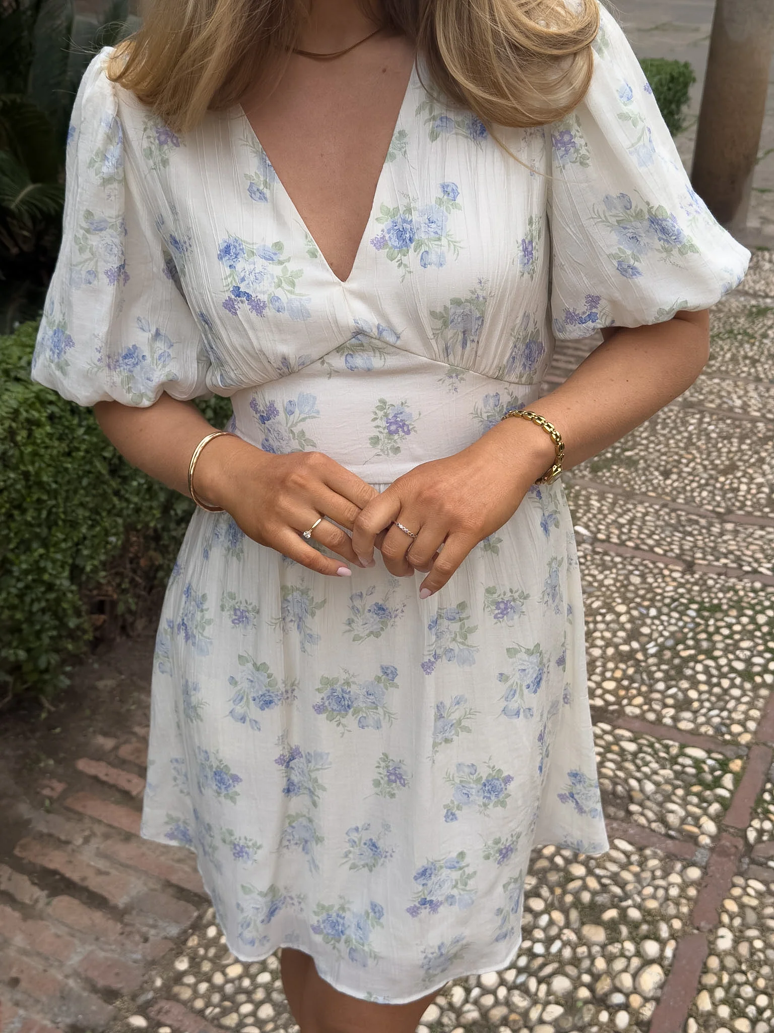 VMBELLA Short Dress - Blue Bella Flower - Image 5