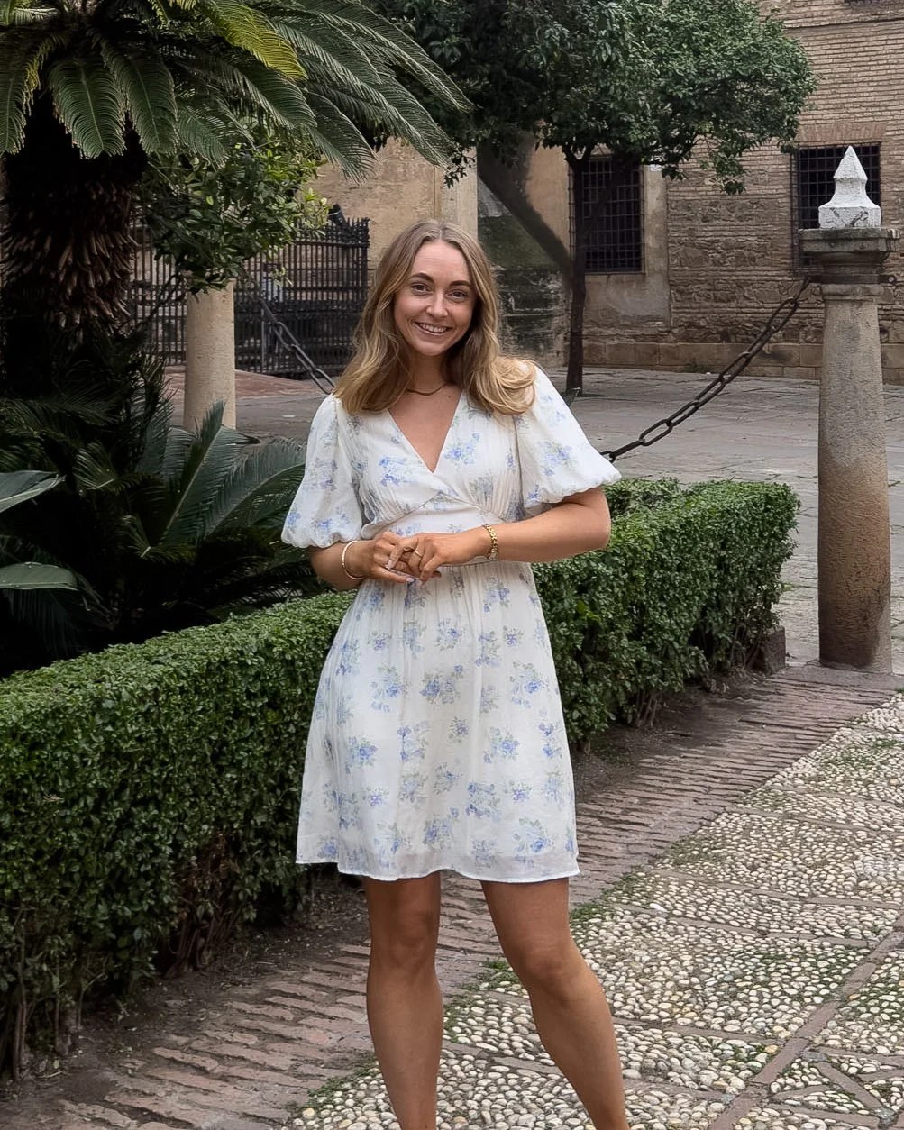 VMBELLA Short Dress - Blue Bella Flower - Image 8