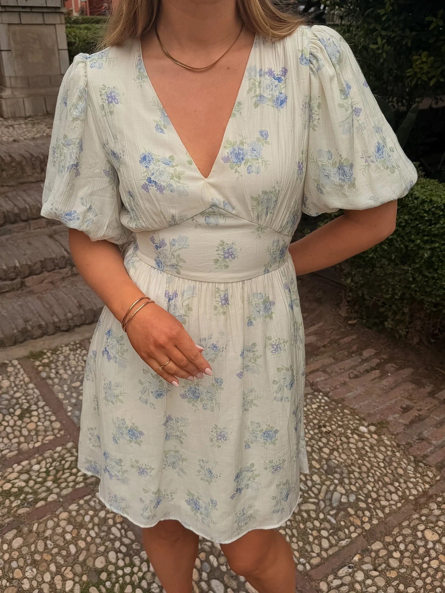 VMBELLA Short Dress - Blue Bella Flower - Image 9