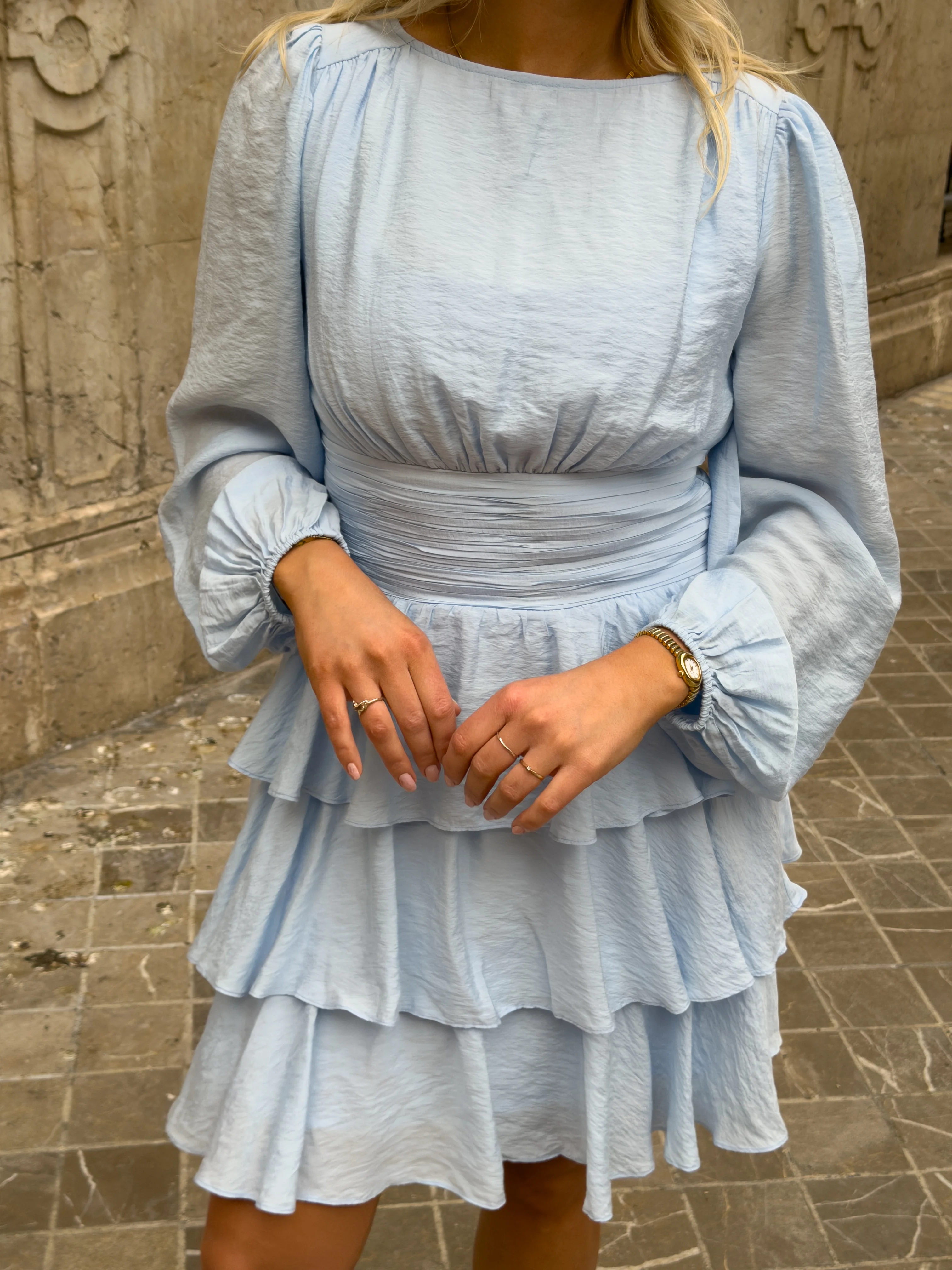 VMLISE Short Dress - Cashmere Blue - Image 3