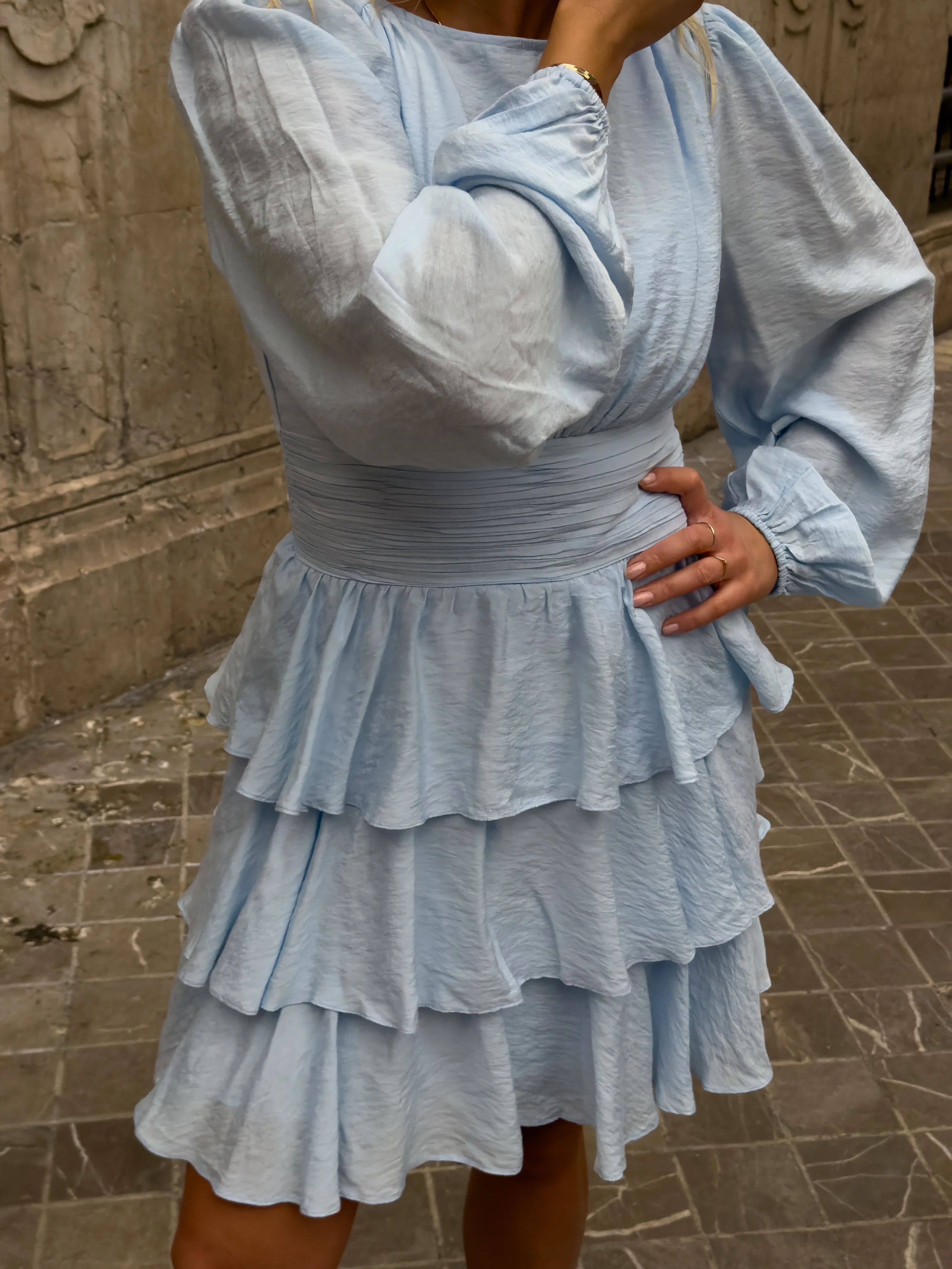 VMLISE Short Dress - Cashmere Blue - Image 4
