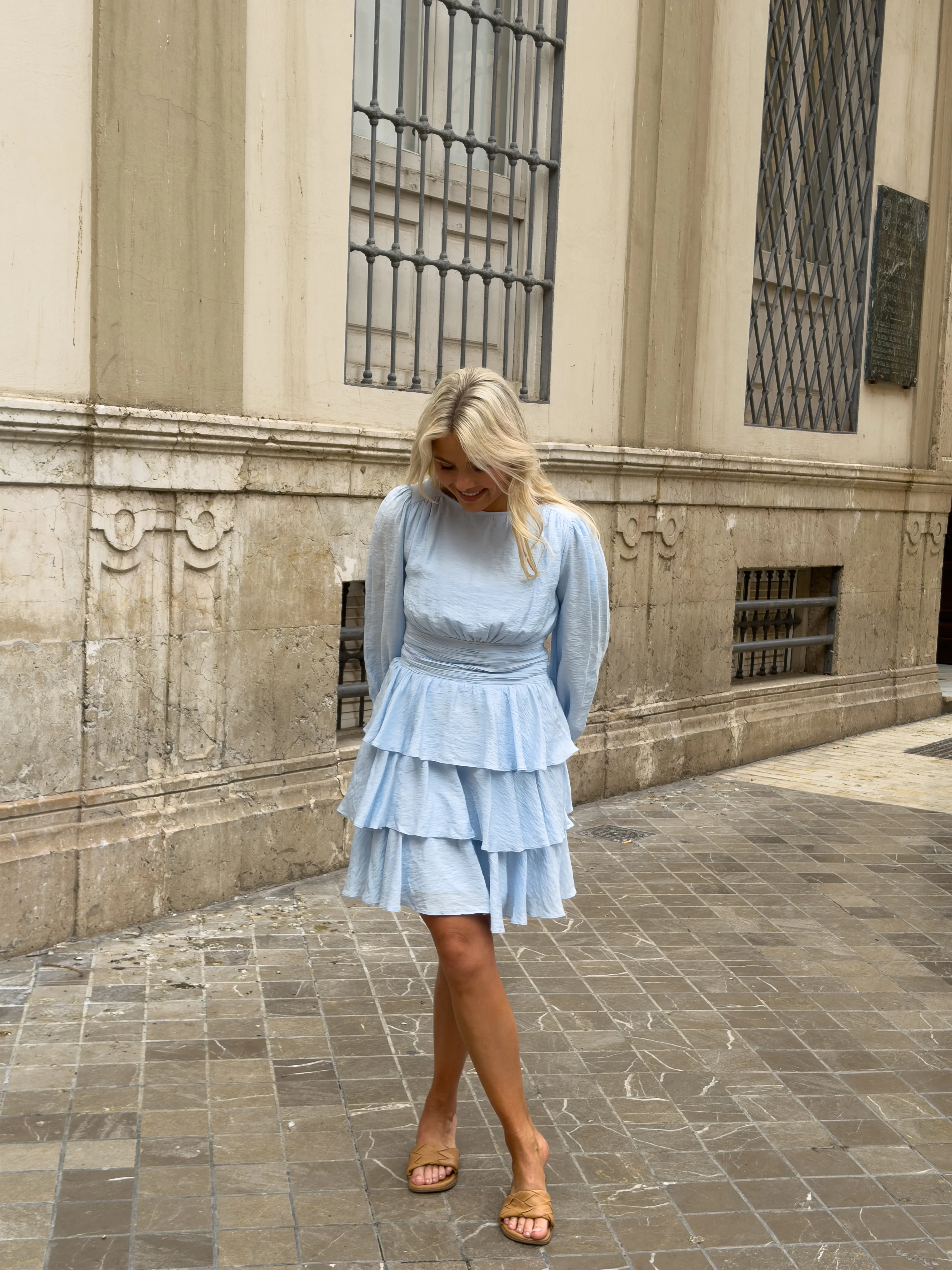 VMLISE Short Dress - Cashmere Blue - Image 5
