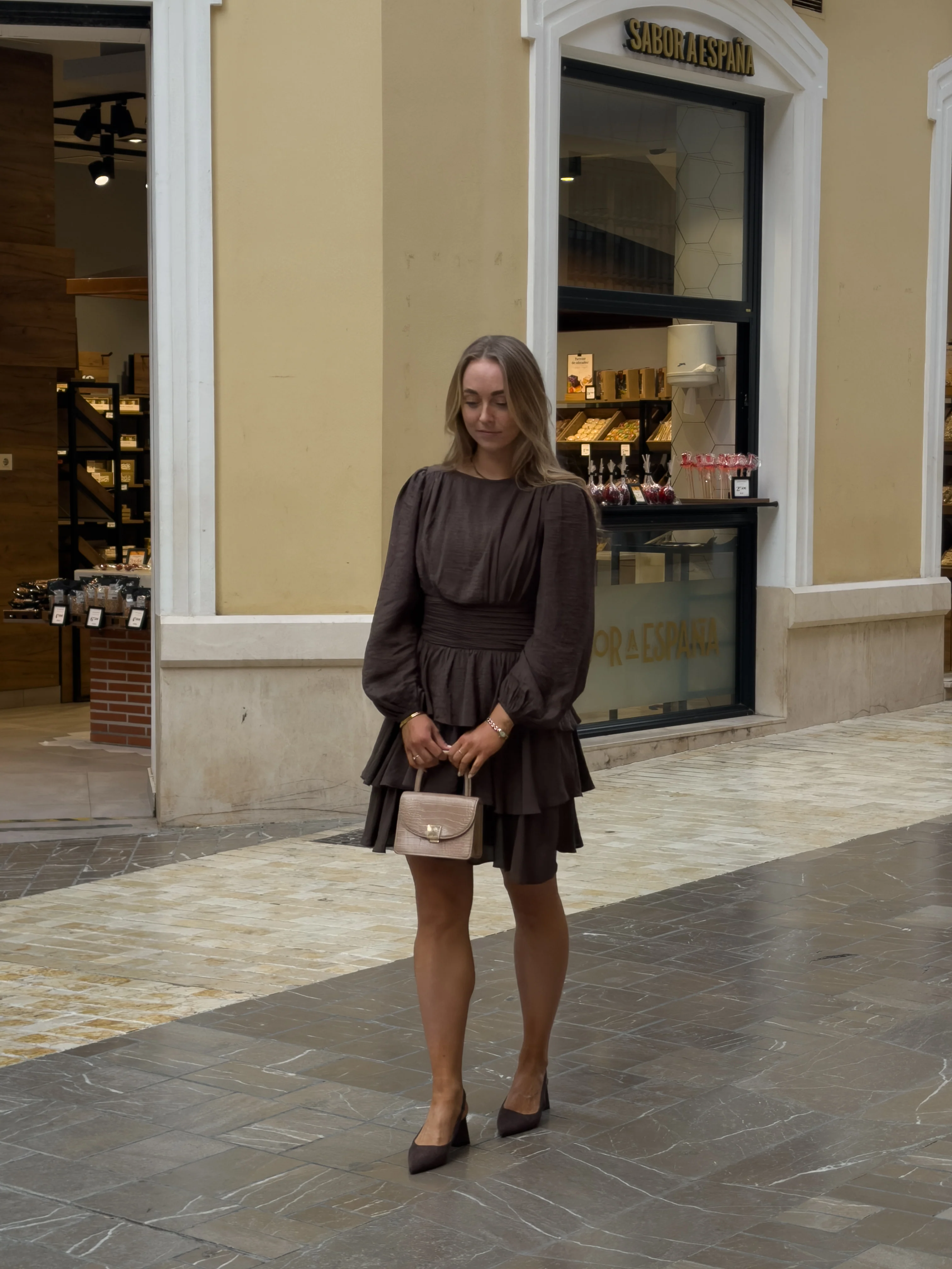 VMLISE Short Dress - Chocolate Brown - Image 4