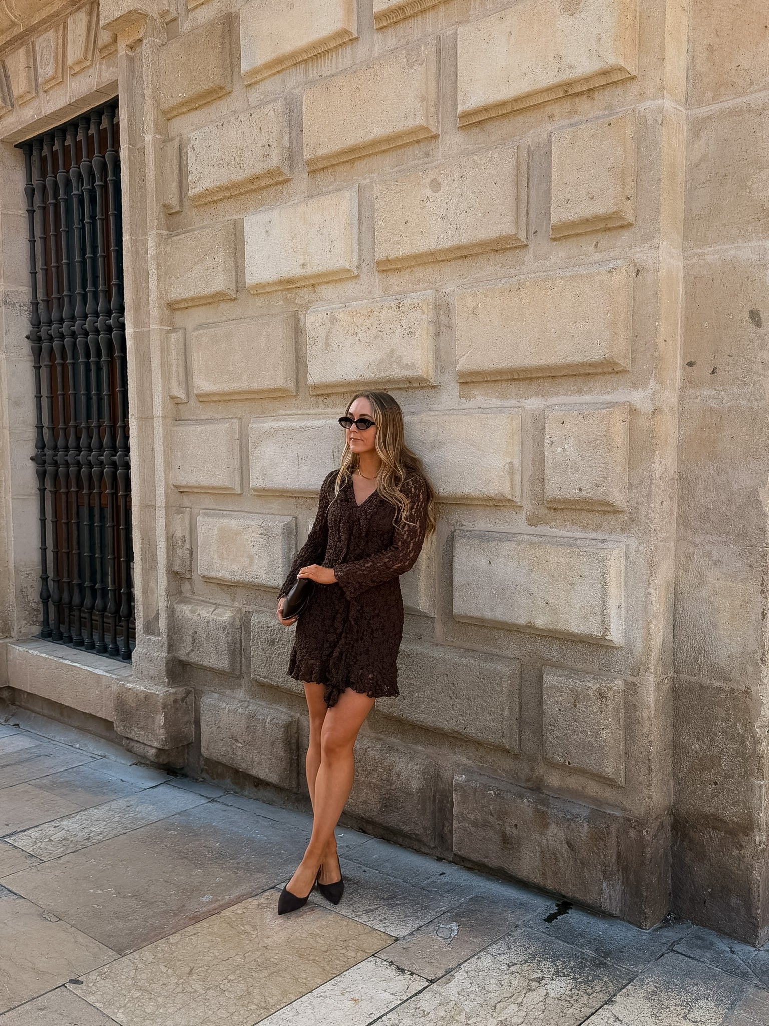 AWKIENNA Short Dress - Chocolate Torte - Image 4