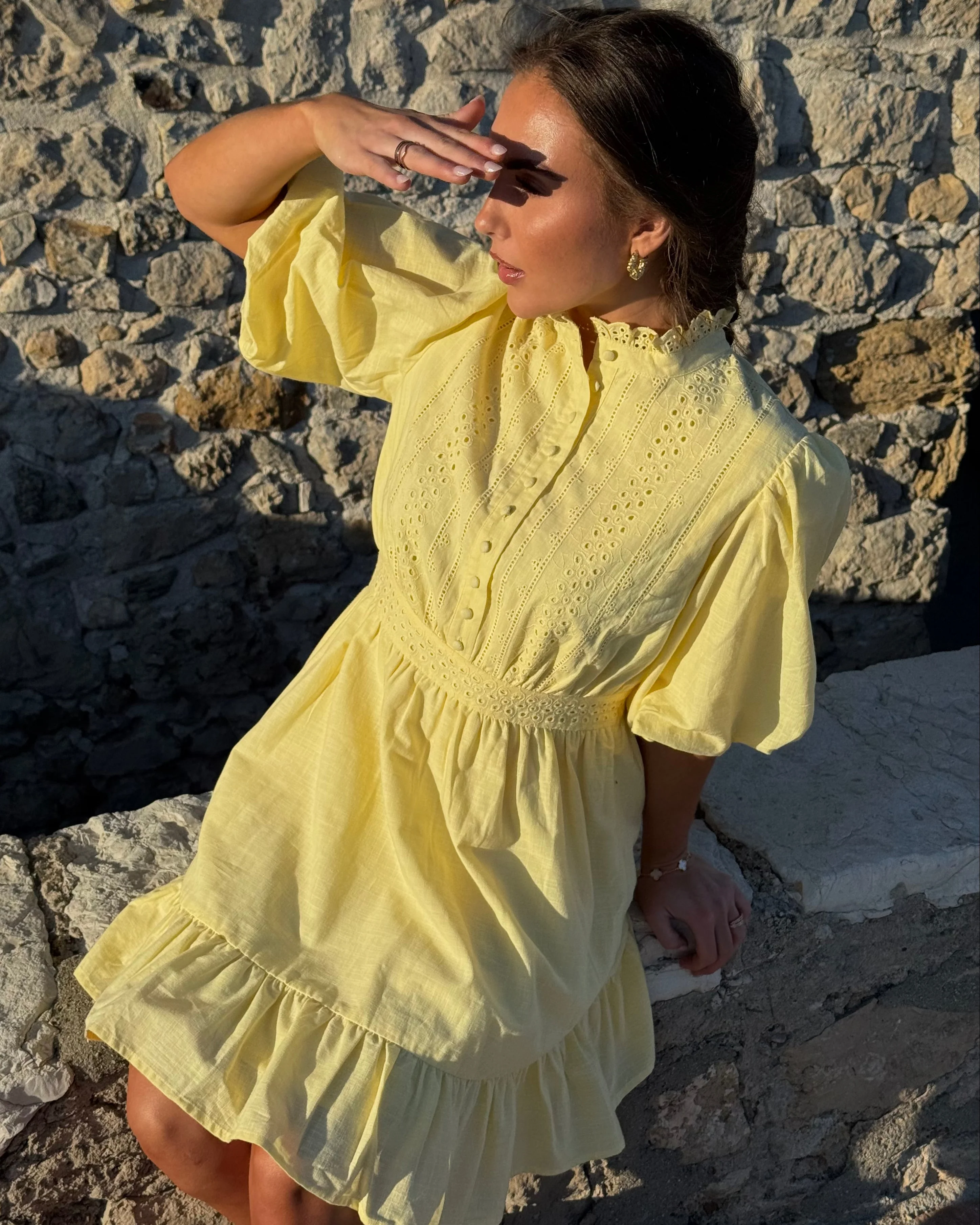 AWCLOVER Short Dress - Pale Banana - Image 3