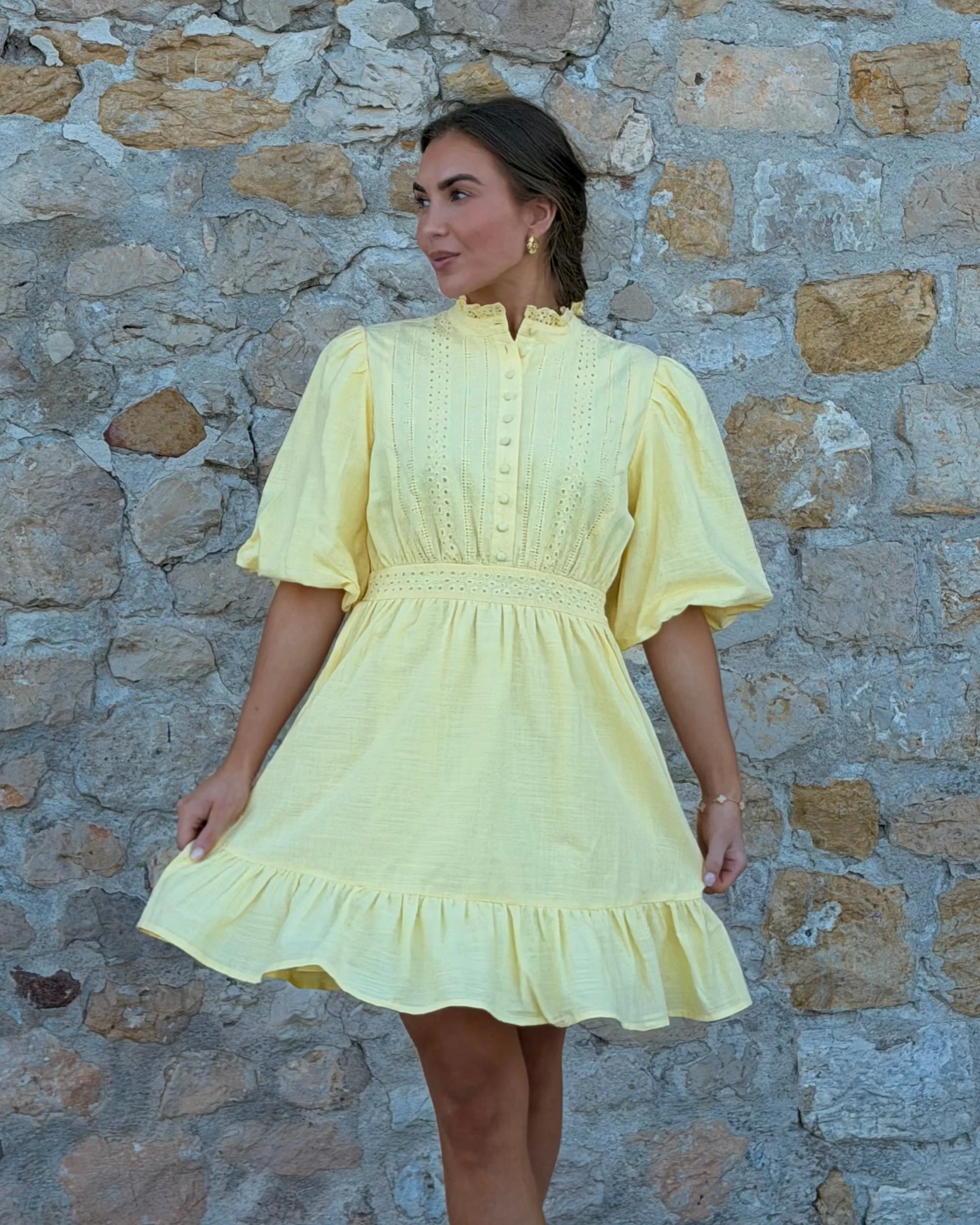 AWCLOVER Short Dress - Pale Banana - Image 7