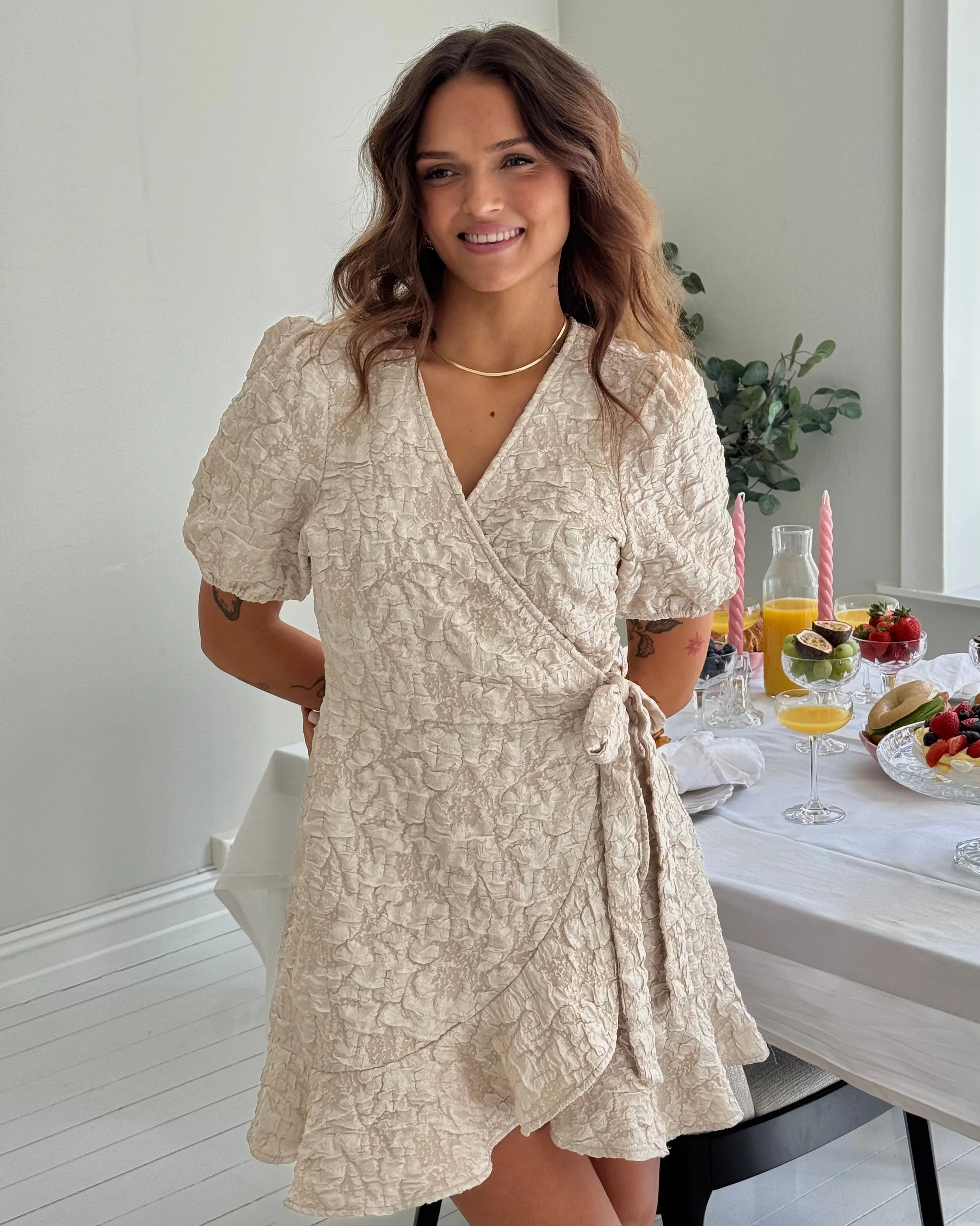 PCGRETCHEN Short Dress - Pumice Stone - Image 3
