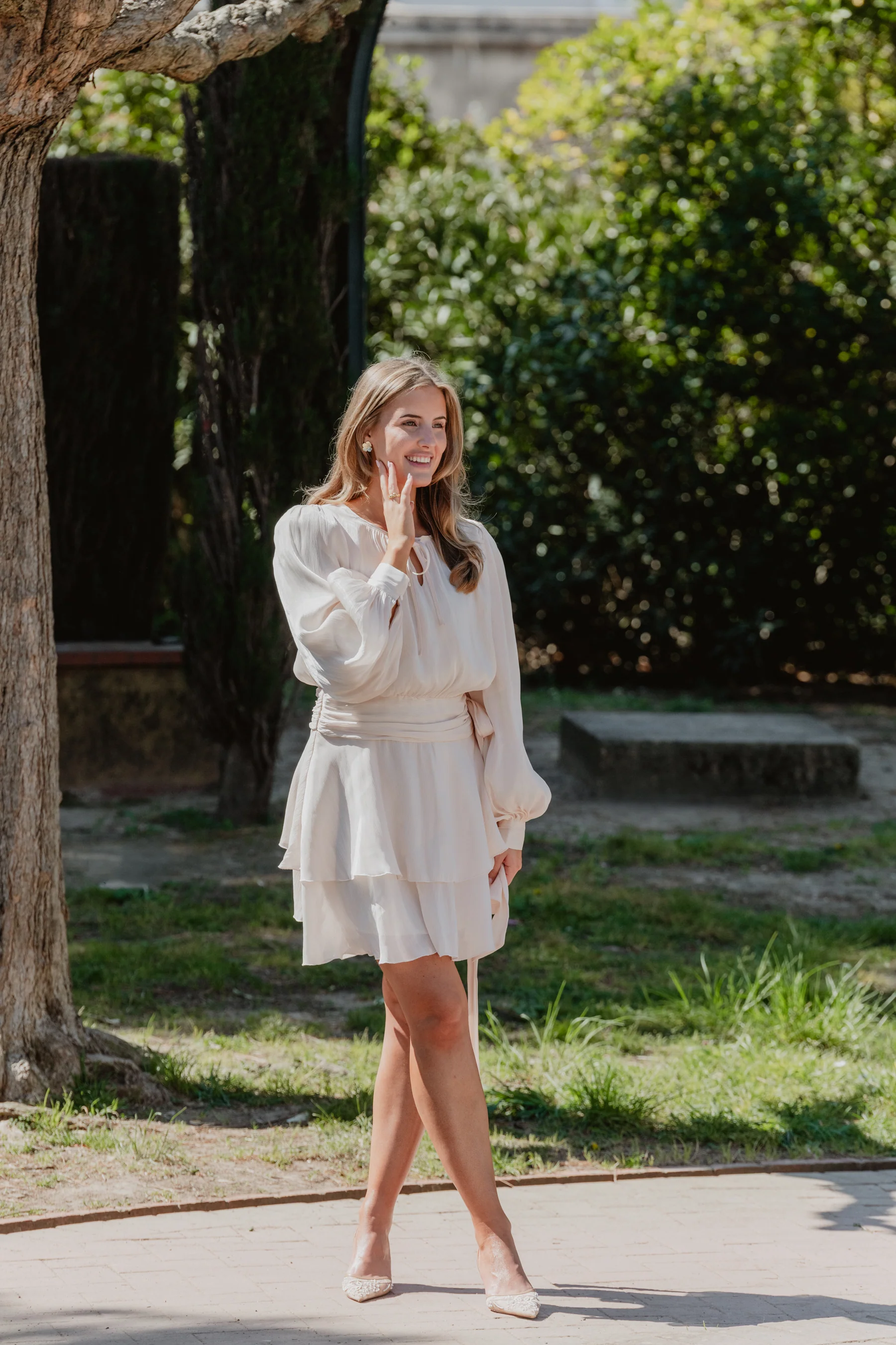 VMELISA Short Dress - White Swan - Image 4