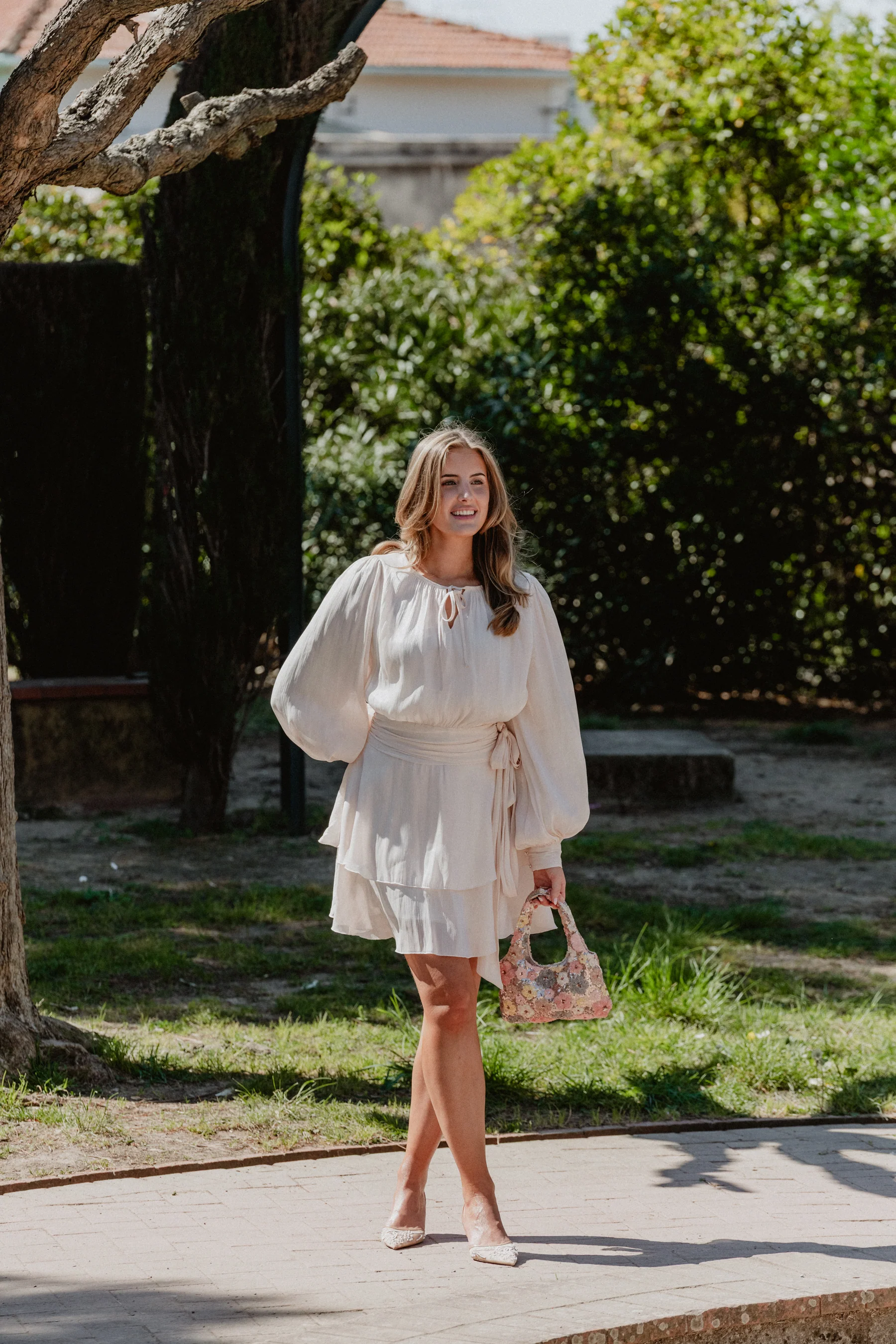 VMELISA Short Dress - White Swan - Image 5