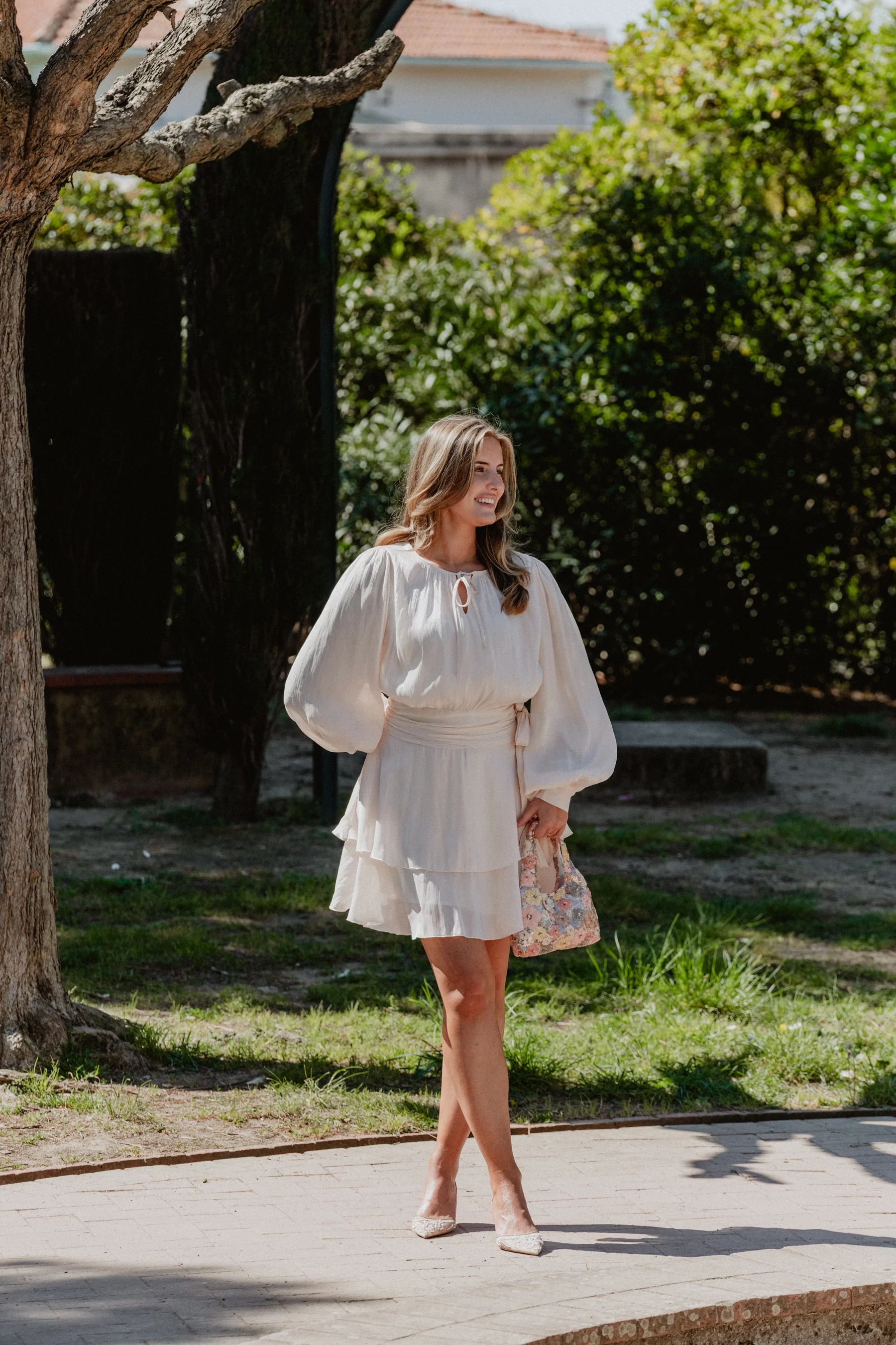 VMELISA Short Dress - White Swan - Image 6
