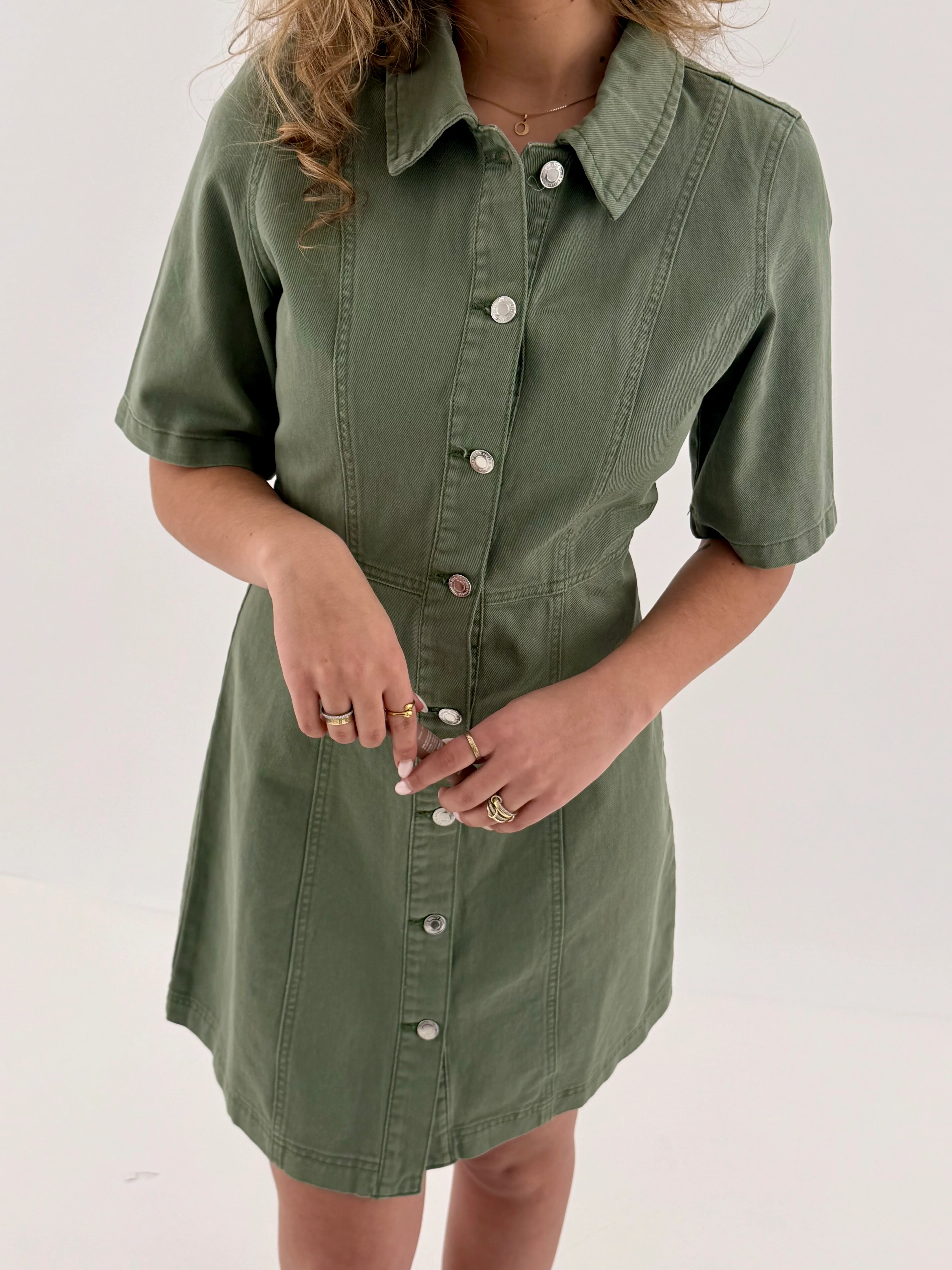 VMDAISY Short Dress - Laurel Wreath - Image 3