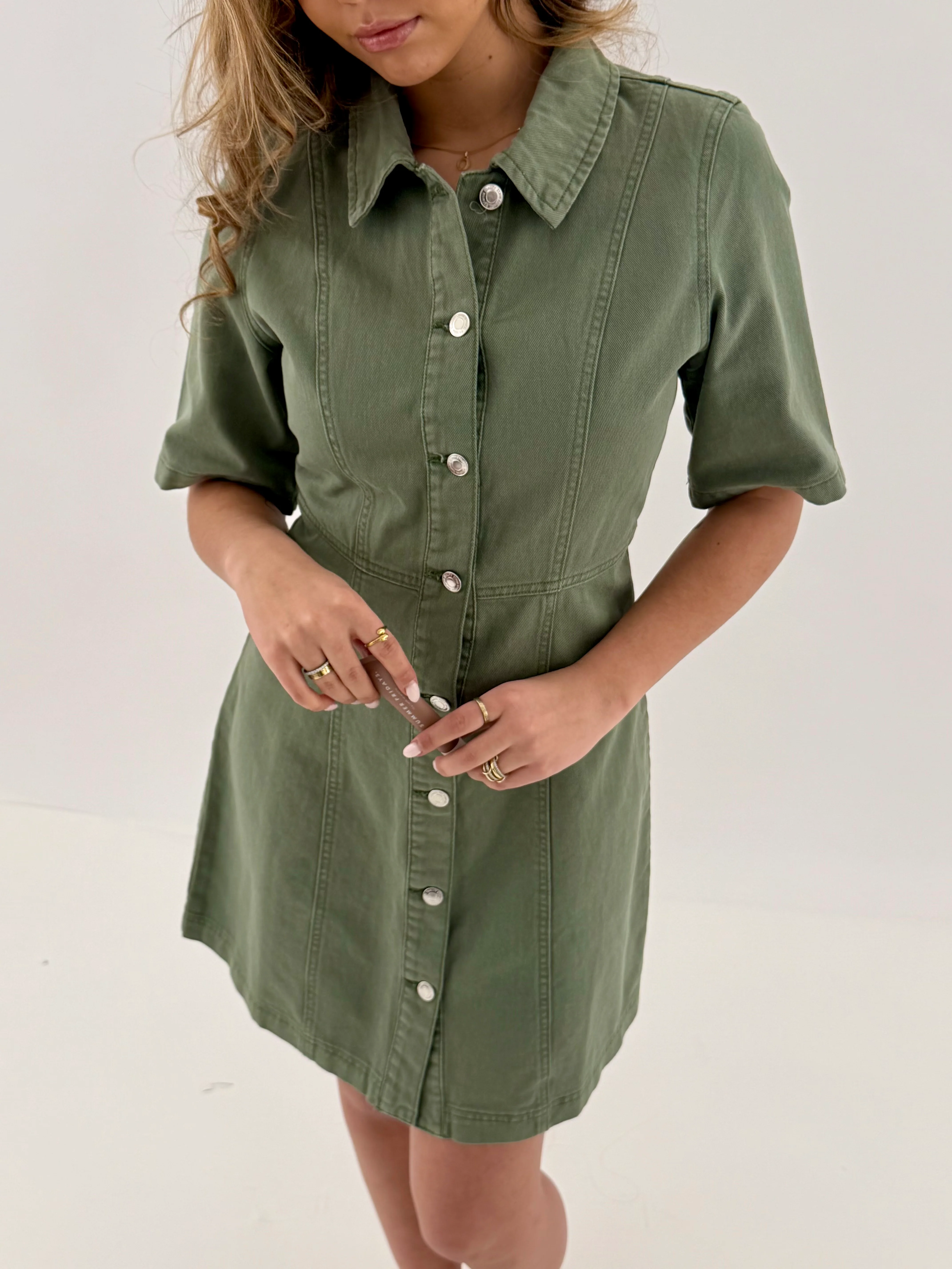 VMDAISY Short Dress - Laurel Wreath - Image 4