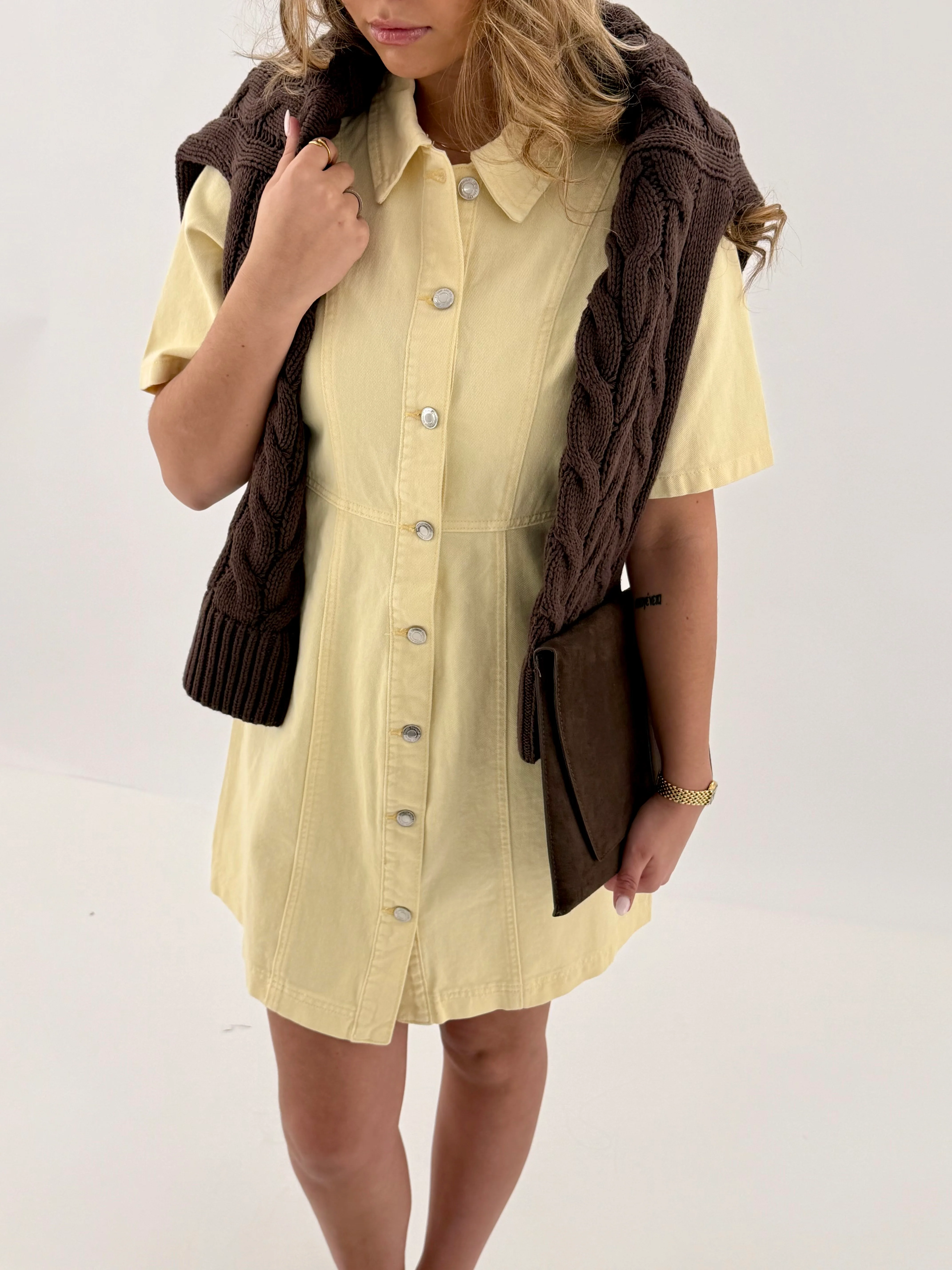 VMDAISY Short Dress - Mellow Yellow - Image 3