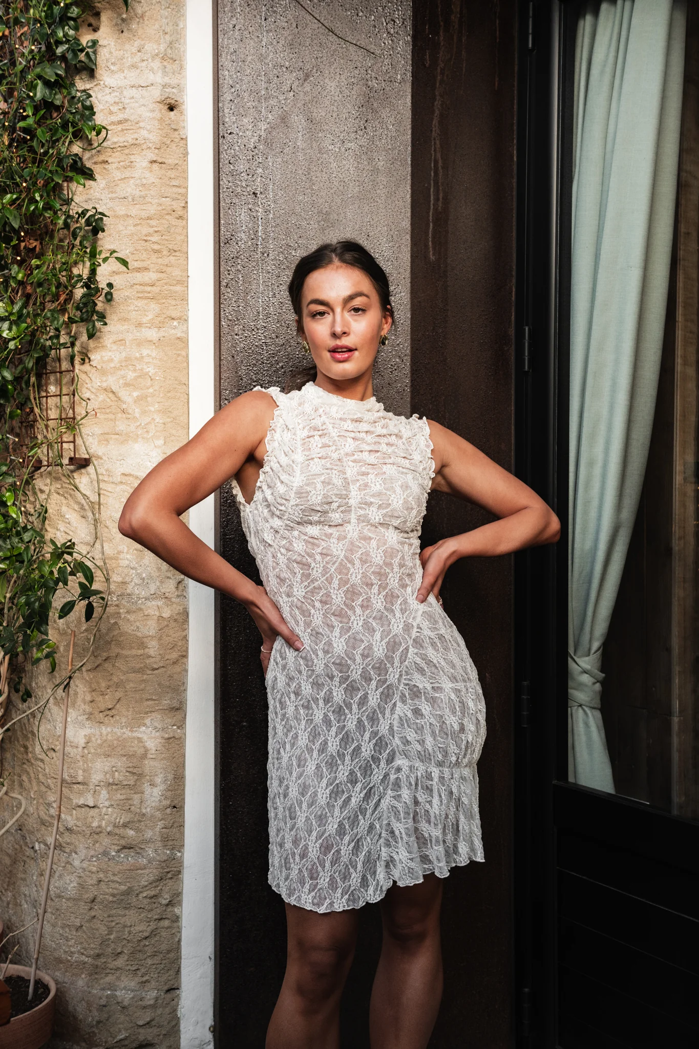 VMLISA Short Dress - Antique White - Image 6