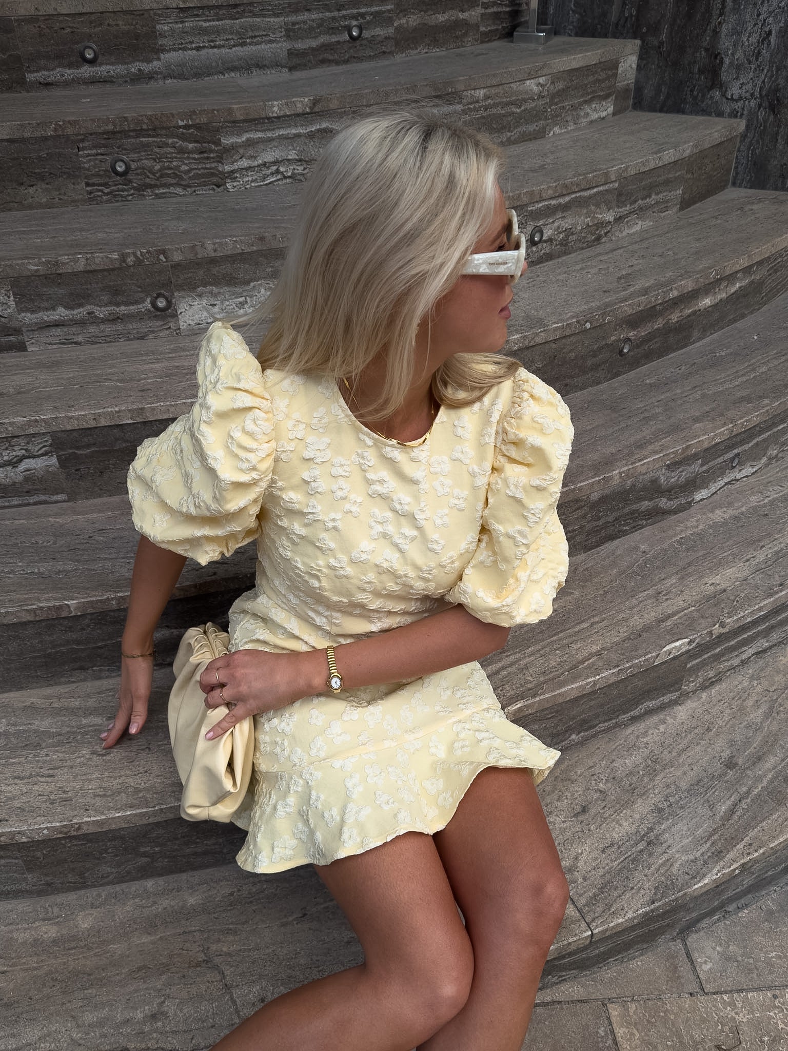VMFIA Short Dress - Pastel Yellow - Image 3