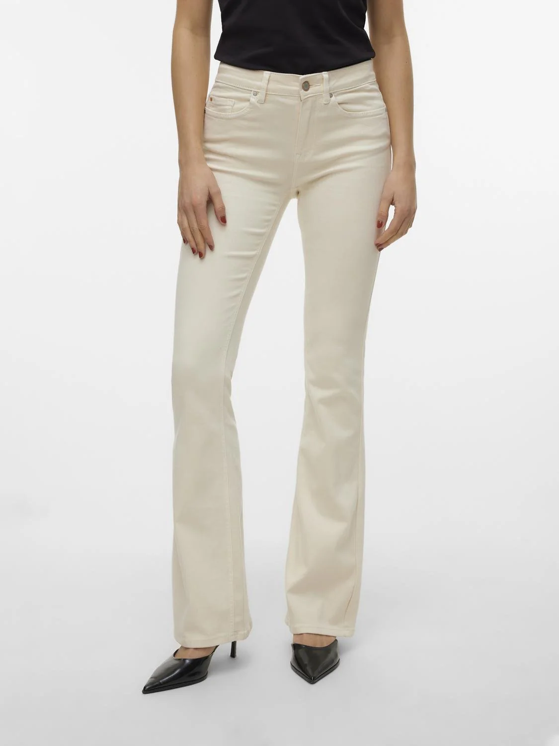 VMFLASH Flared Jeans - Ecru - Image 7
