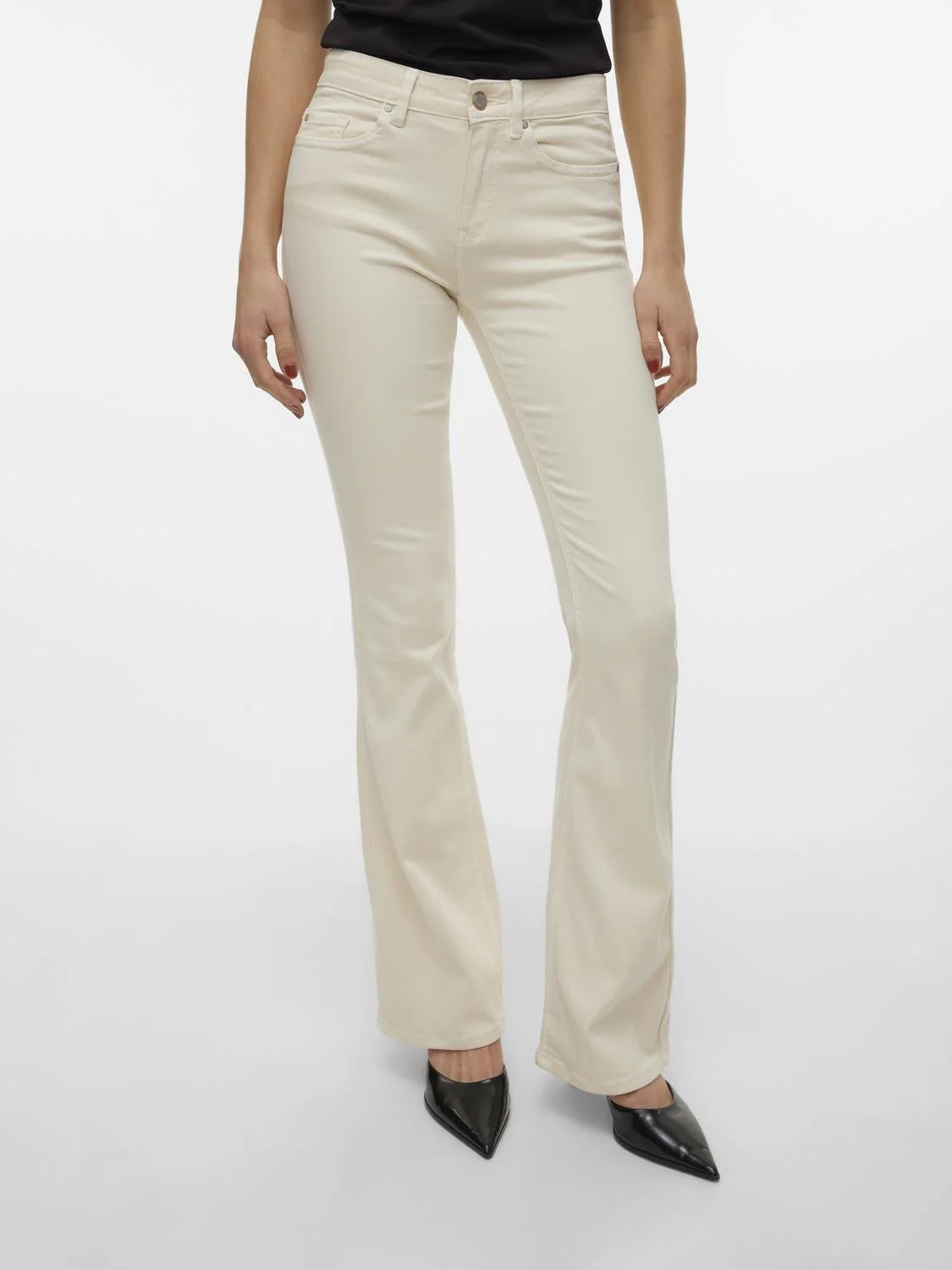 VMFLASH Flared Jeans - Ecru - Image 8
