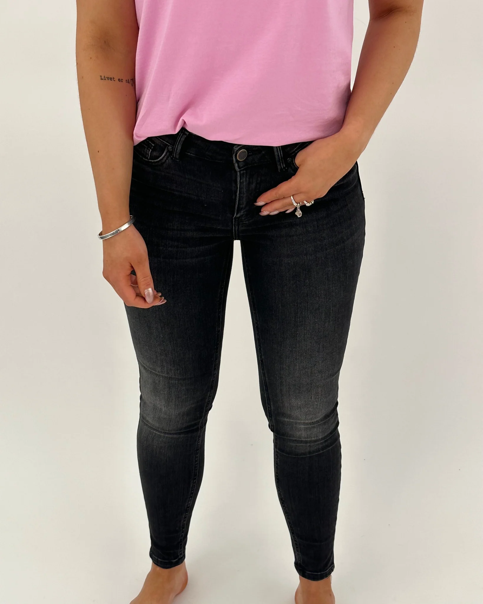 VMFLASH Skinny Jeans - Black Denim - Image 4