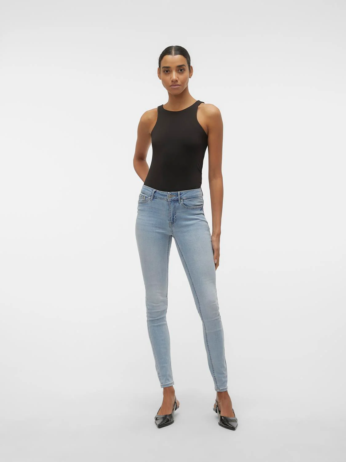 VMFLASH Skinny Jeans - Light Blue Denim - Image 7