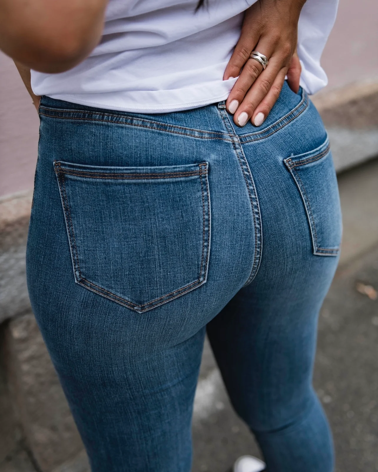 VMSOPHIA Skinny Jeans - Medium Blue Denim - Image 3