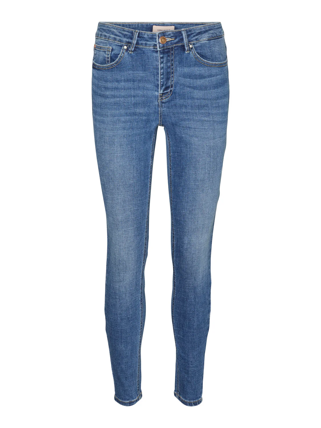 VMFLASH Skinny Jeans - Medium Blue Denim - Image 5
