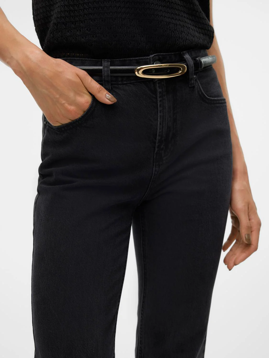 VMTESSA Straight Jeans - Black Denim - Image 12