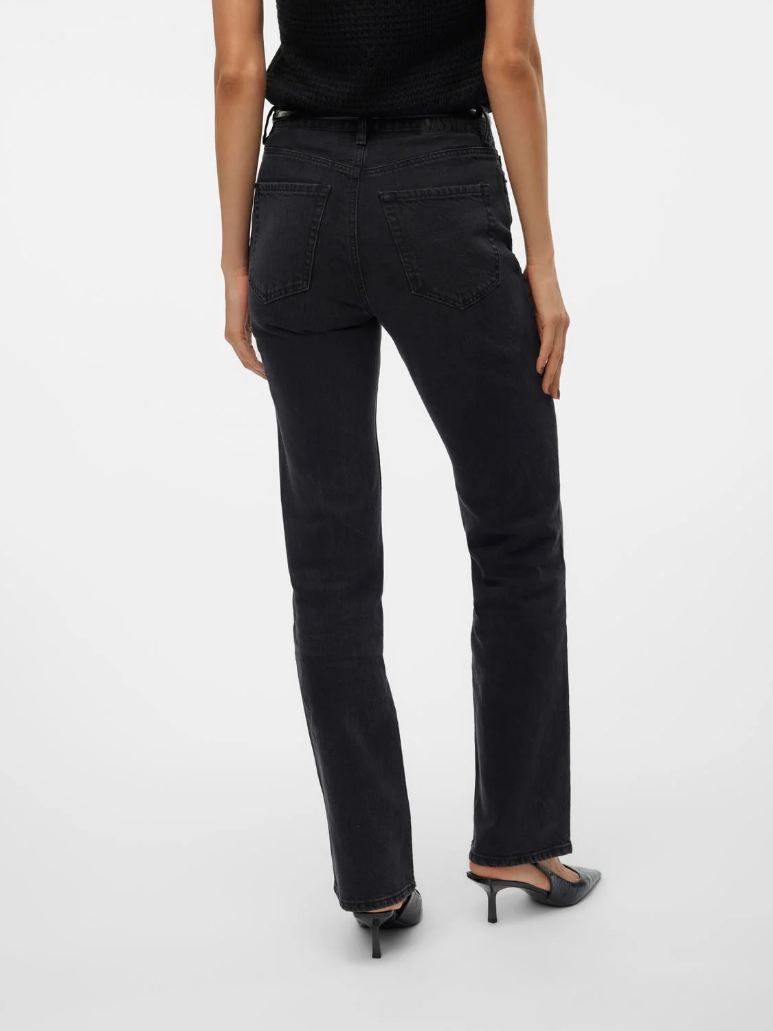 VMTESSA Straight Jeans - Black Denim - Image 13