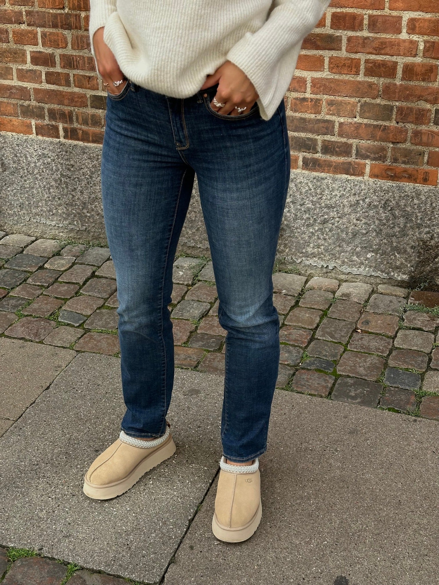 VMFLASH Straight Jeans - Dark Blue Denim - Image 3