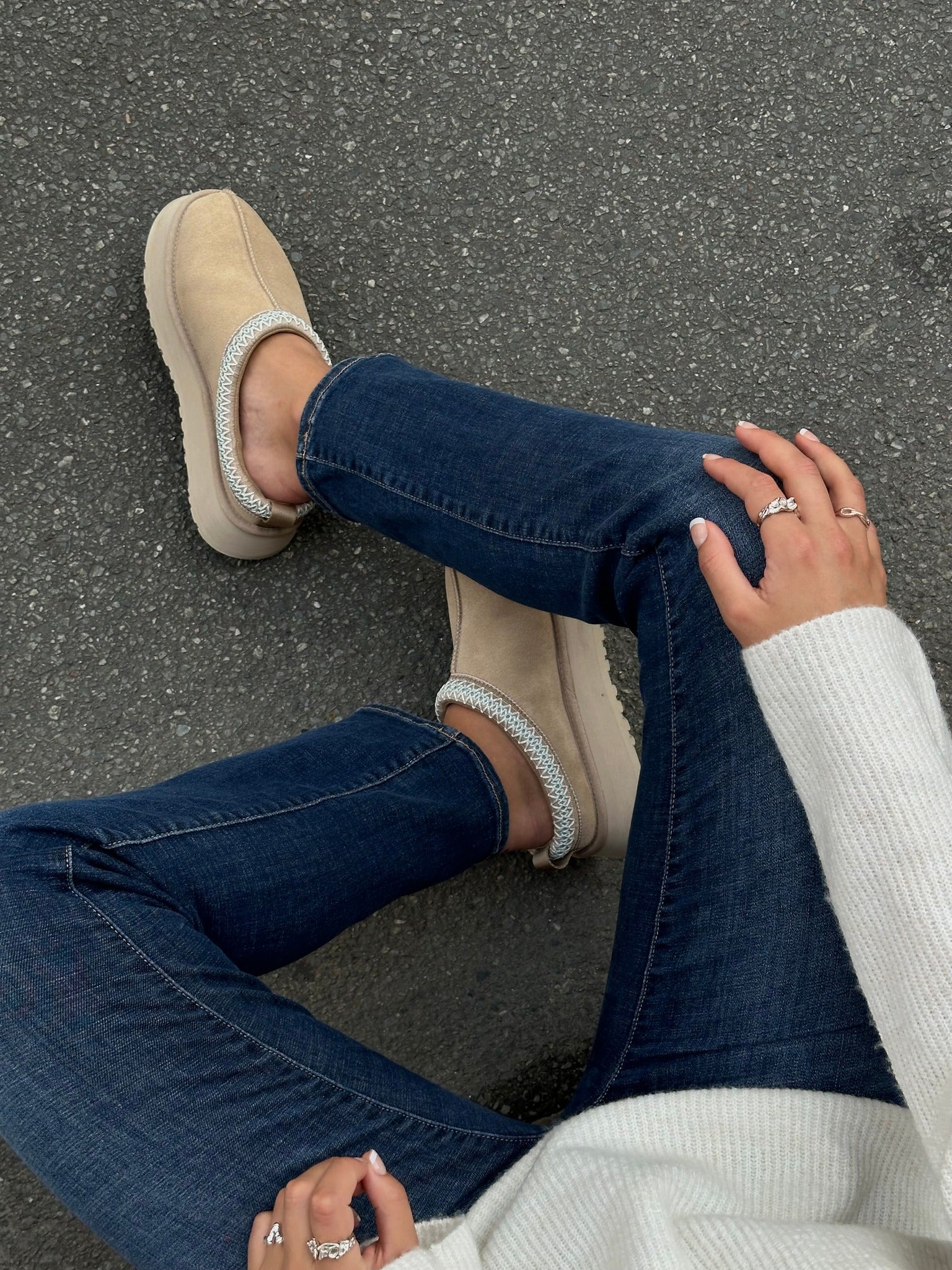 VMFLASH Straight Jeans - Dark Blue Denim - Image 4