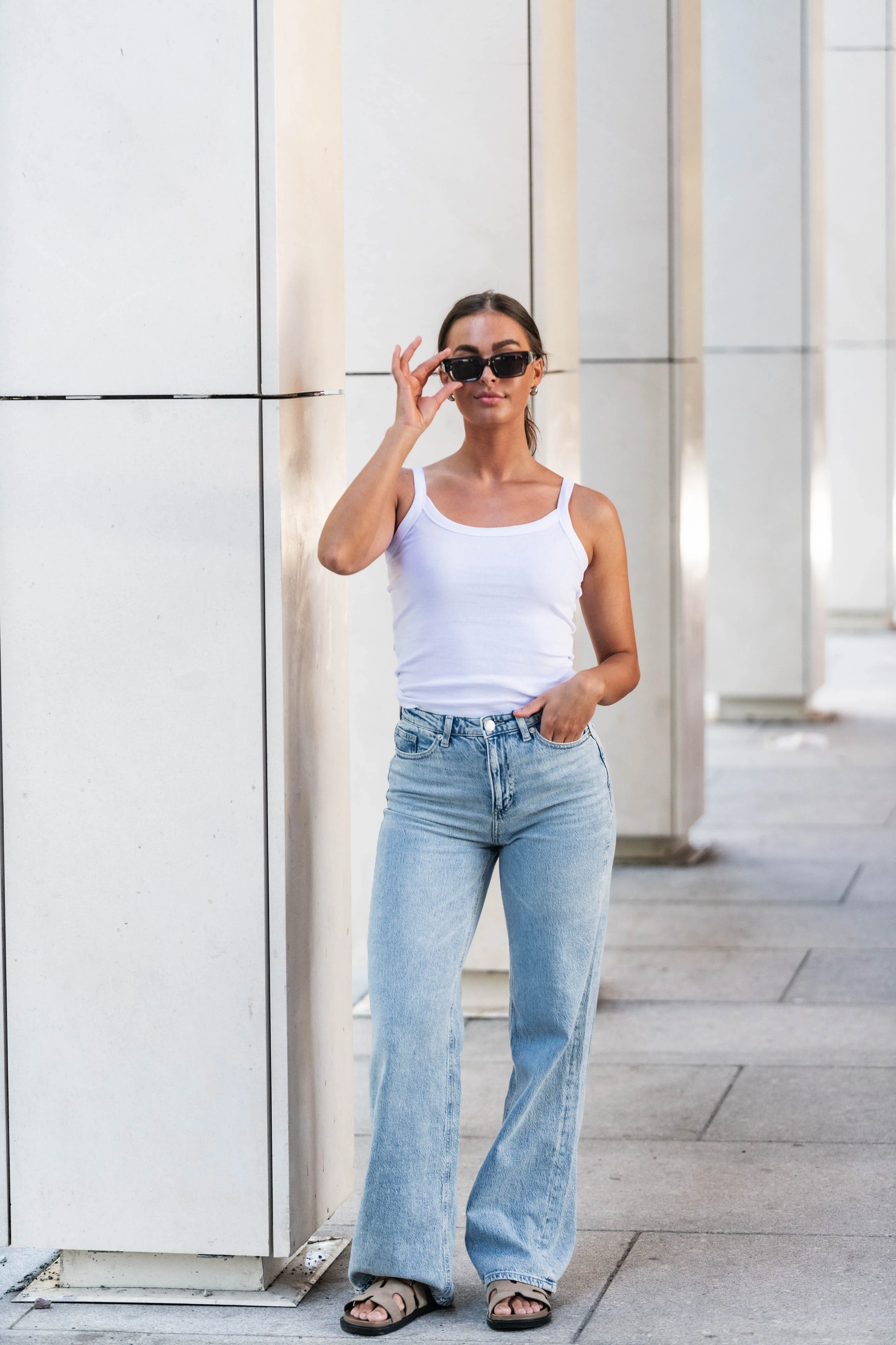 VMTESSA Wide Jeans - Light Blue Denim - Image 14