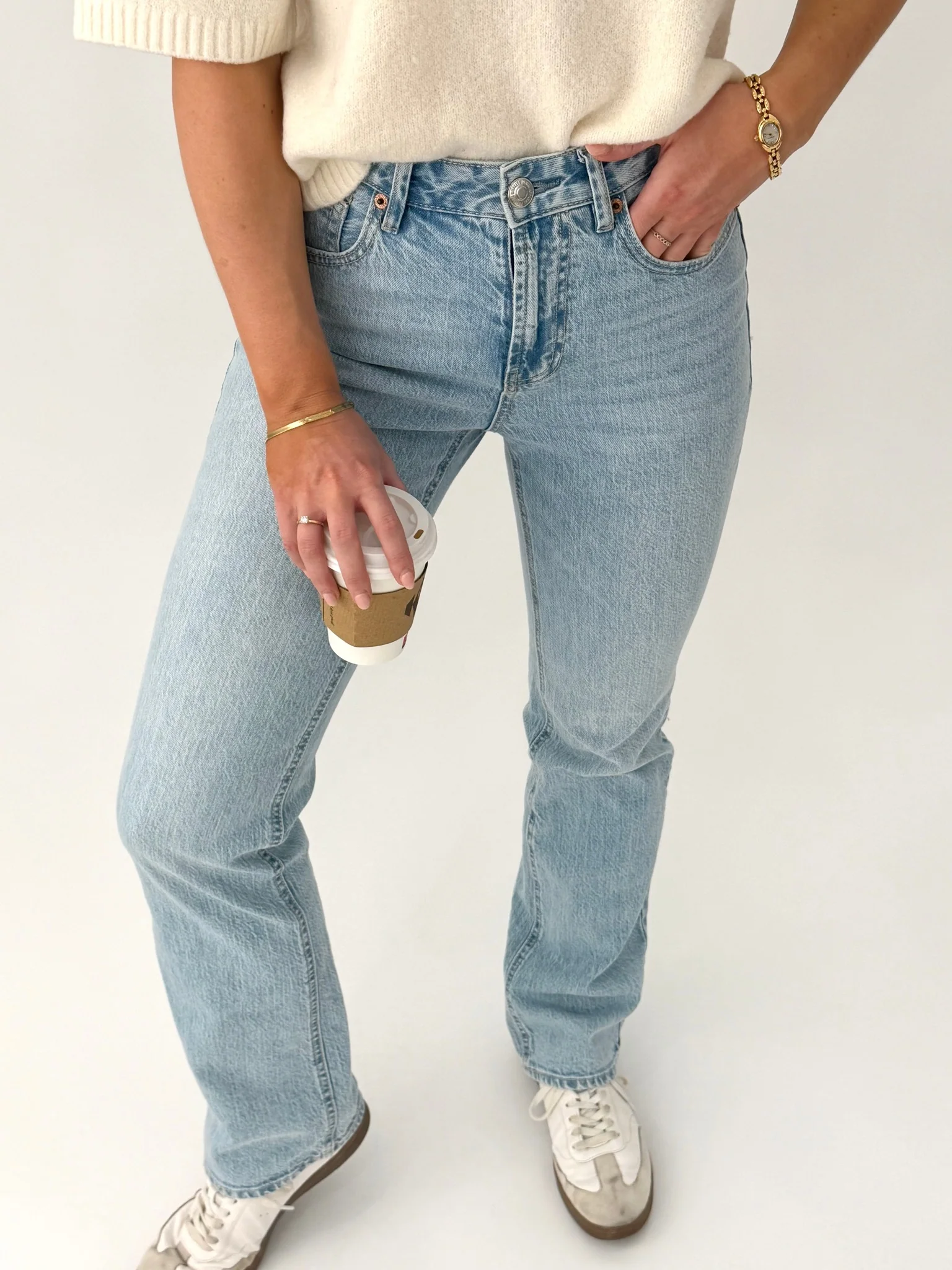 VMTESSA Straight Jeans - Light Blue Denim - Image 3