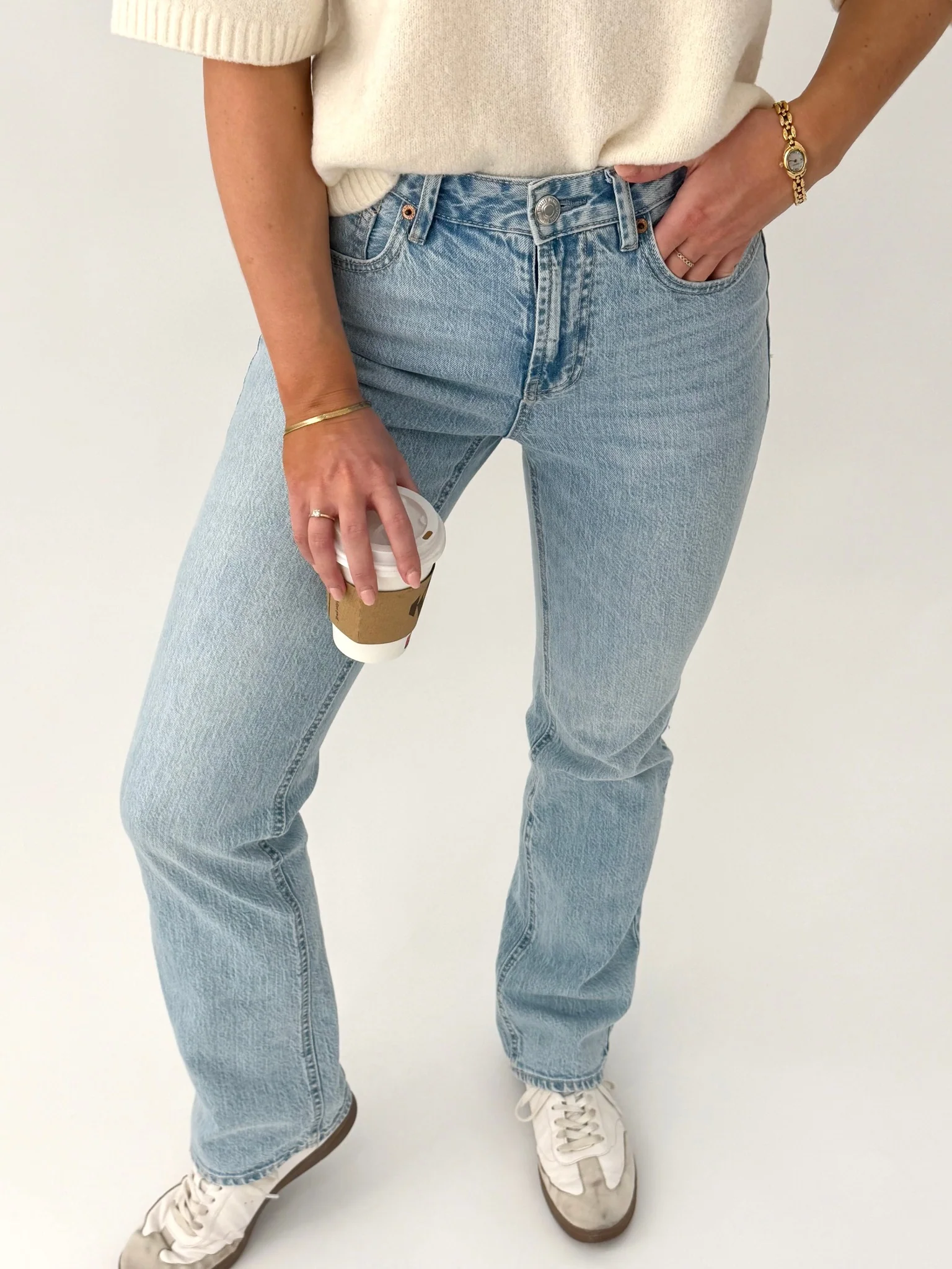 VMTESSA Straight Jeans - Light Blue Denim - Image 4