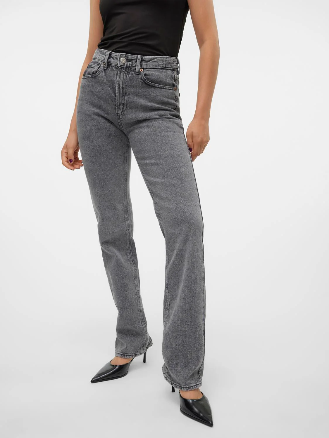VMTESSA Straight Jeans - Medium Grey Denim - Image 8