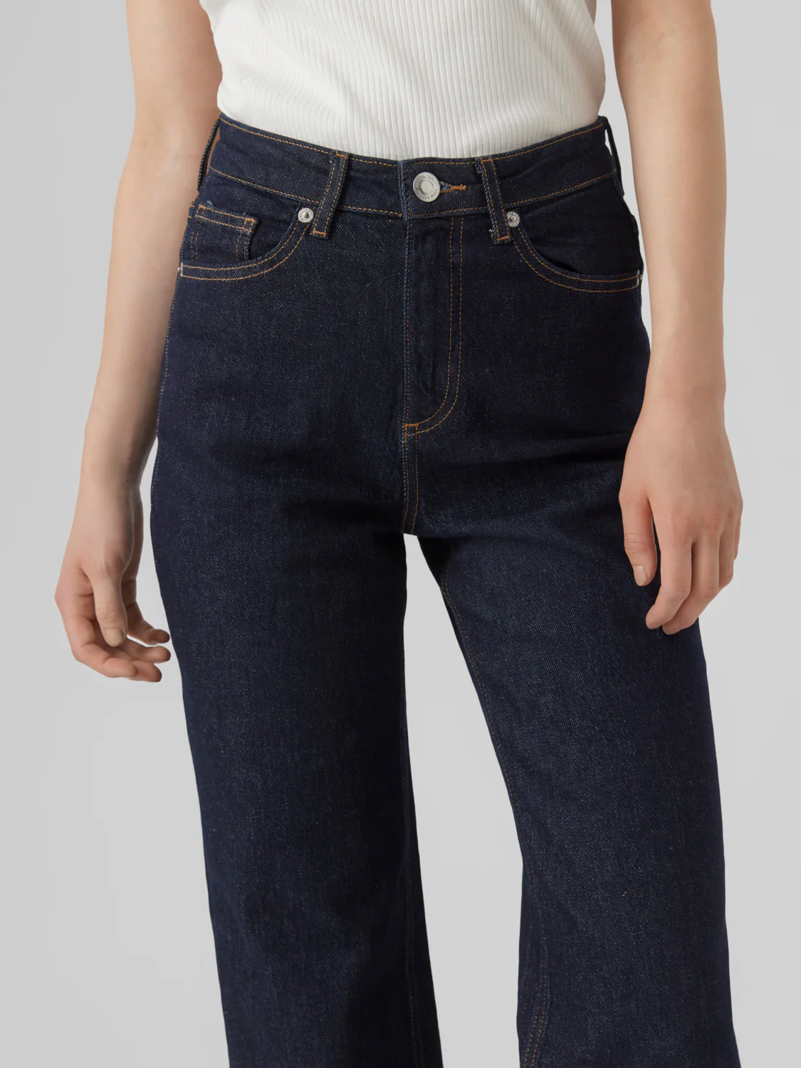 VMTESSA Wide Jeans - Dark Blue Denim - Image 5