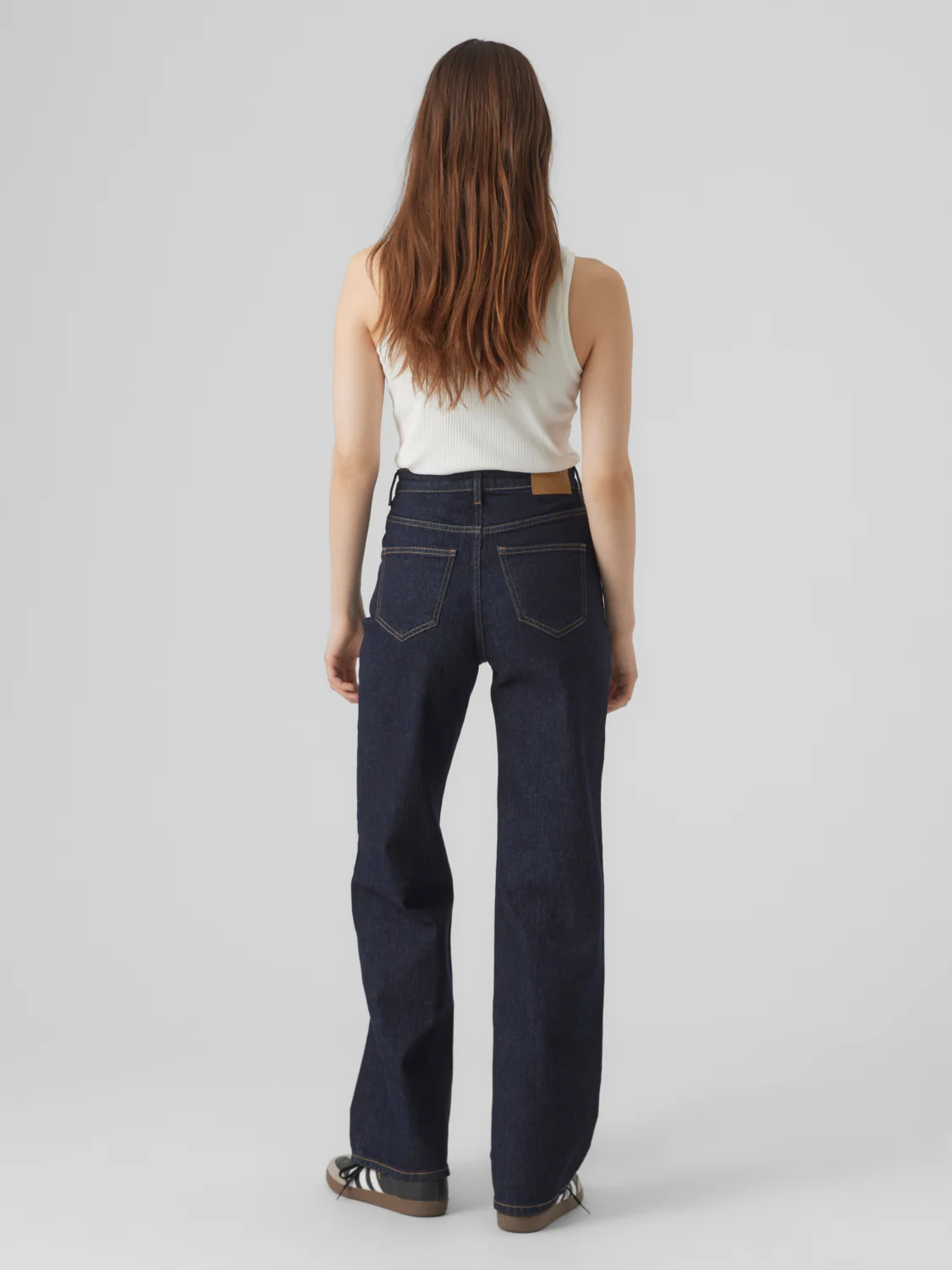 VMTESSA Wide Jeans - Dark Blue Denim - Image 6