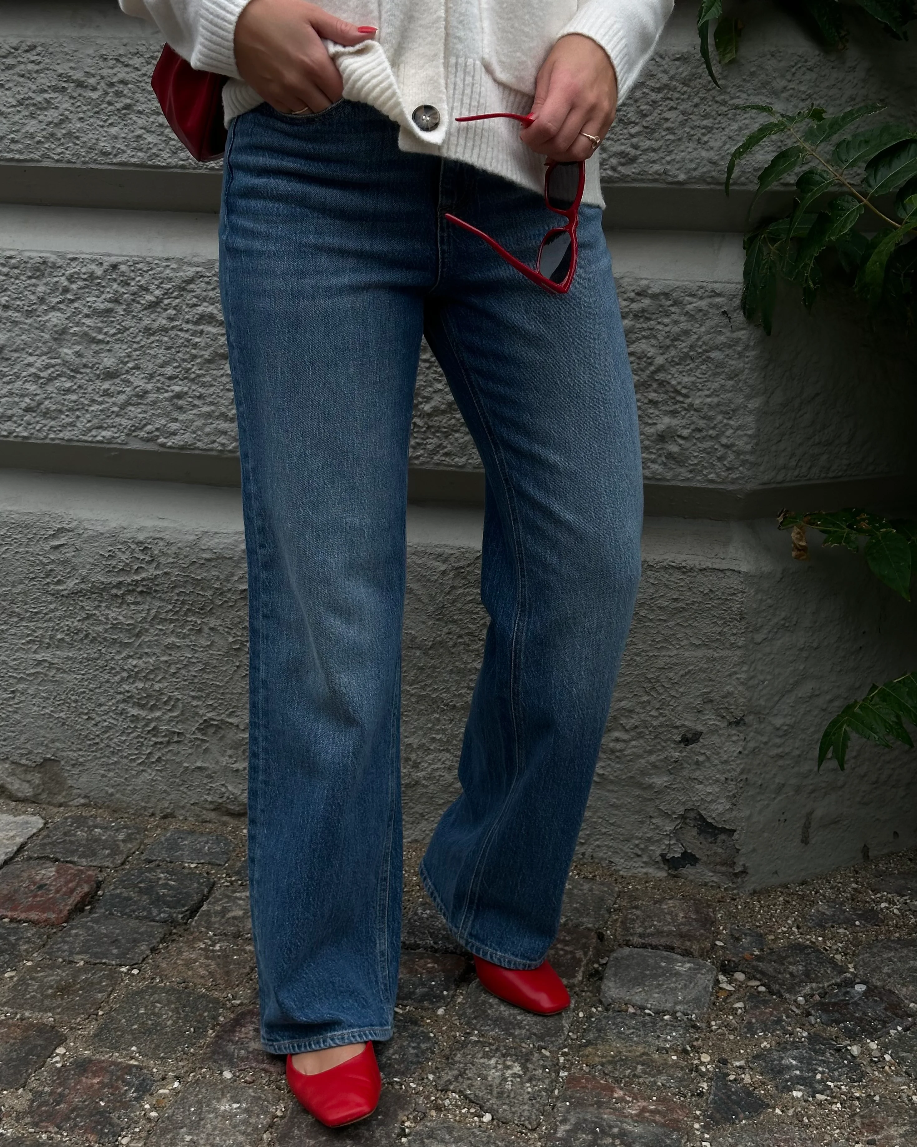 VMTESSA Wide Jeans - Medium Blue Denim - Image 18