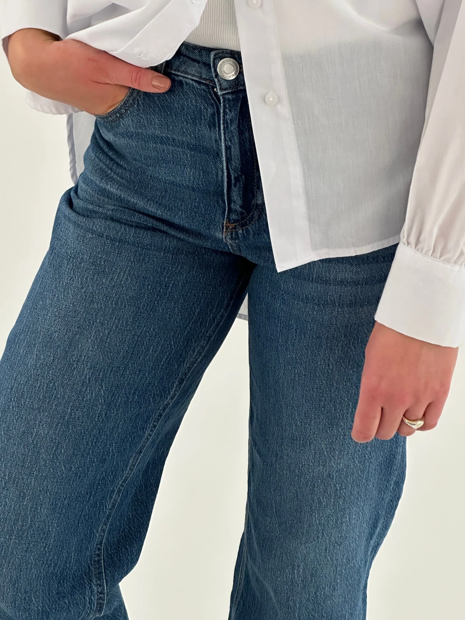 VMTESSA Wide Jeans - Medium Blue Denim - Image 8