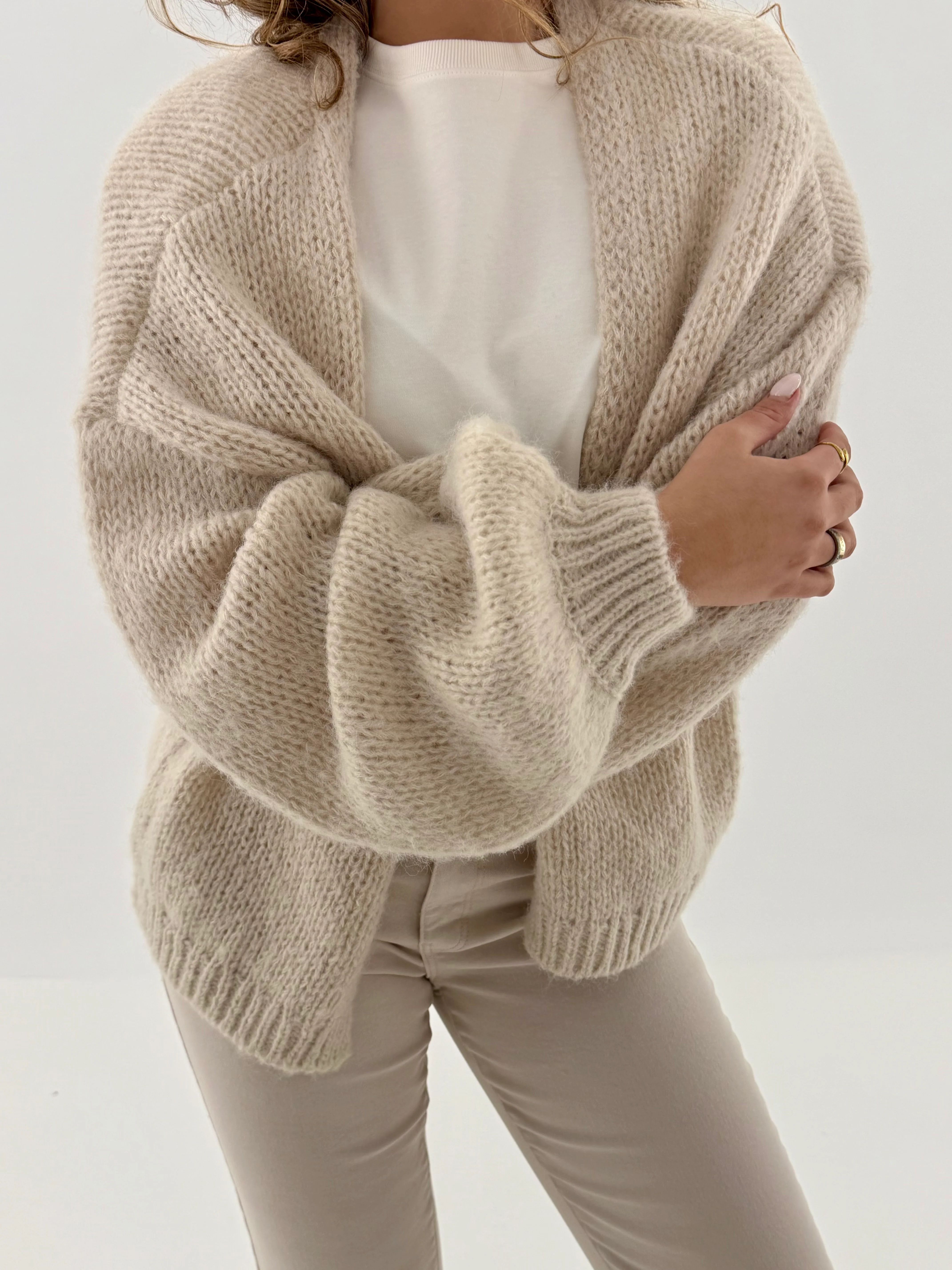 VMMAYBE Knit Cardigan - Birch - Image 3