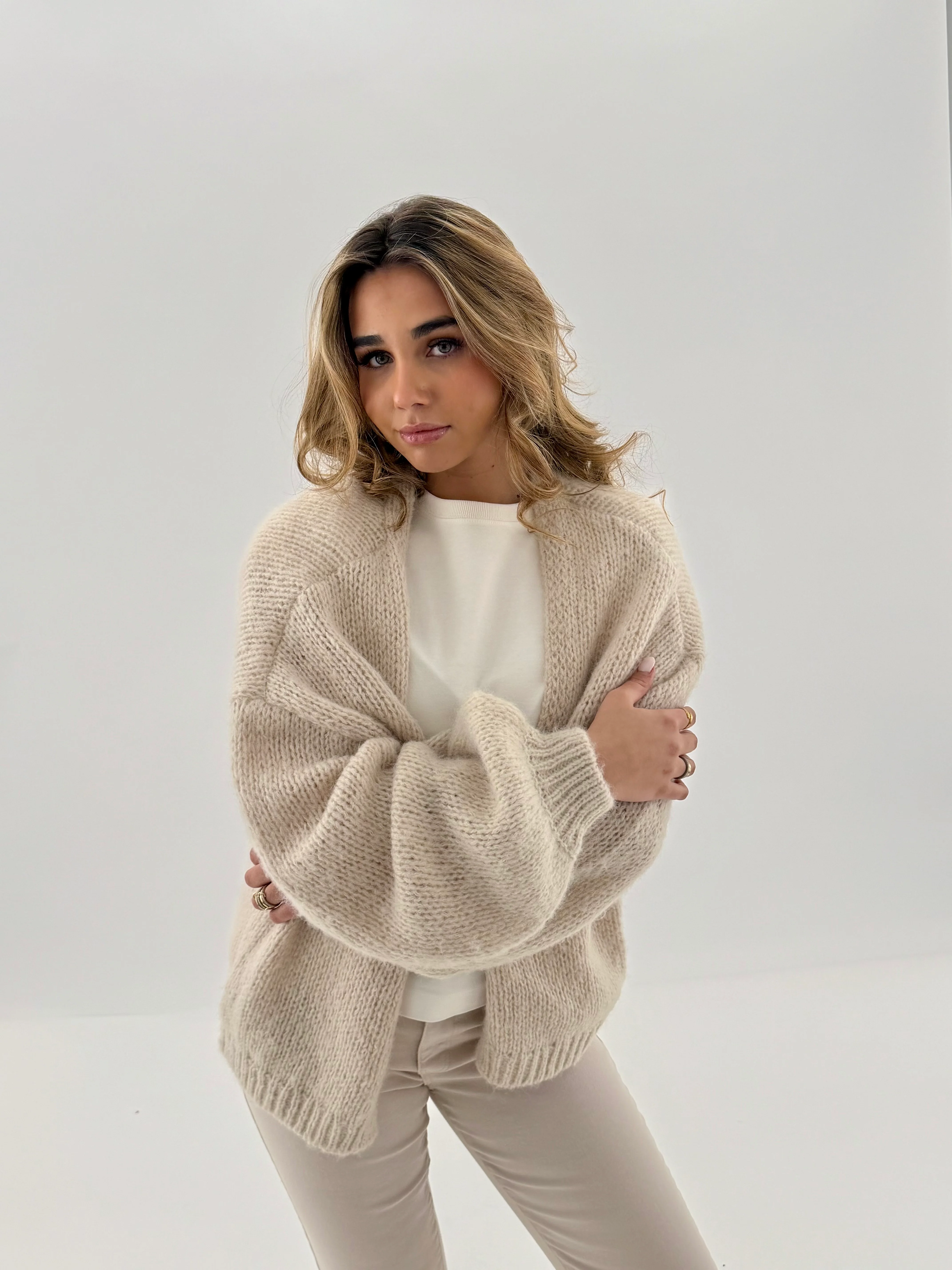 VMMAYBE Knit Cardigan - Birch - Image 4