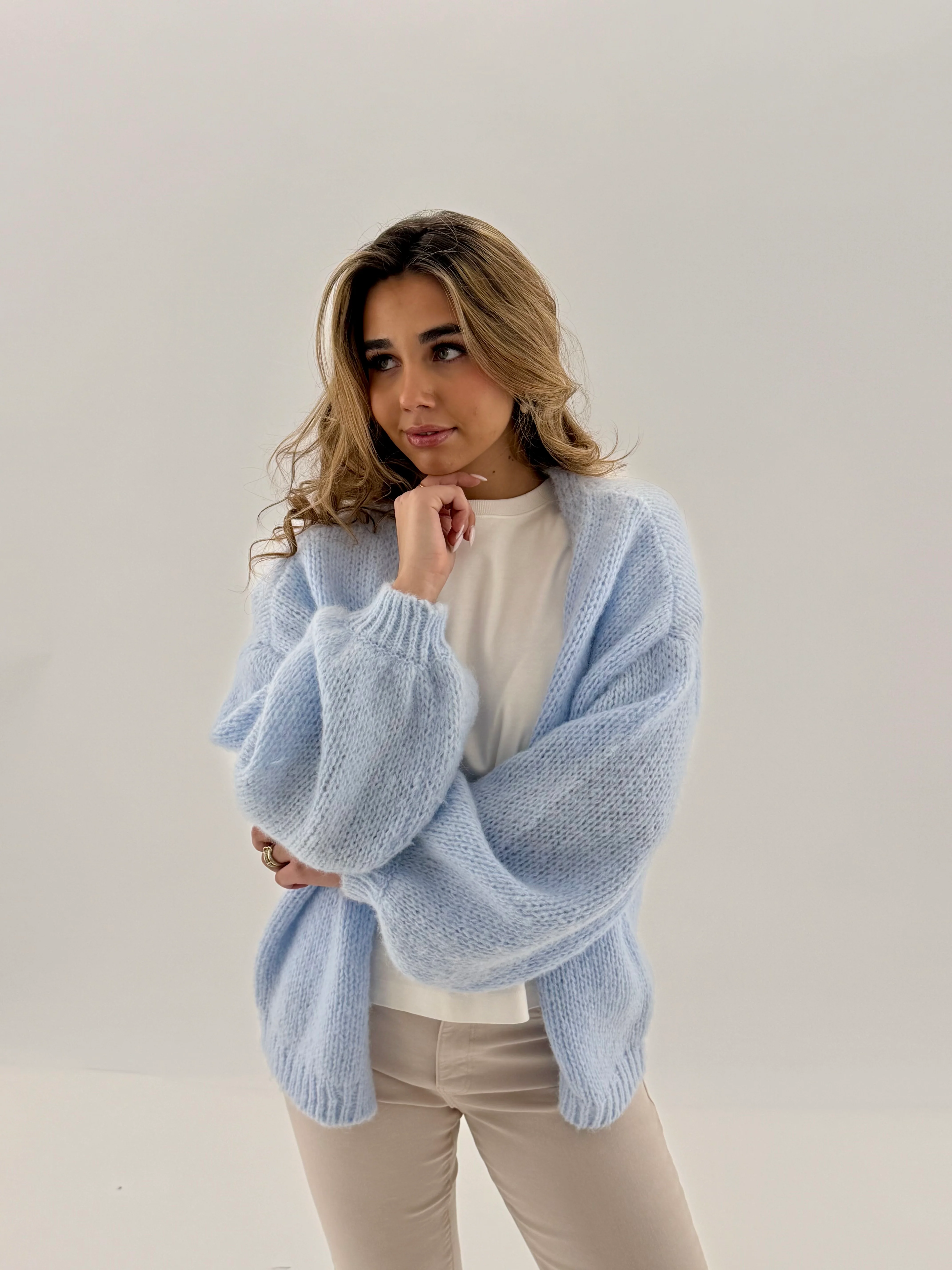 VMMAYBE Knit Cardigan - Cashmere Blue - Image 4