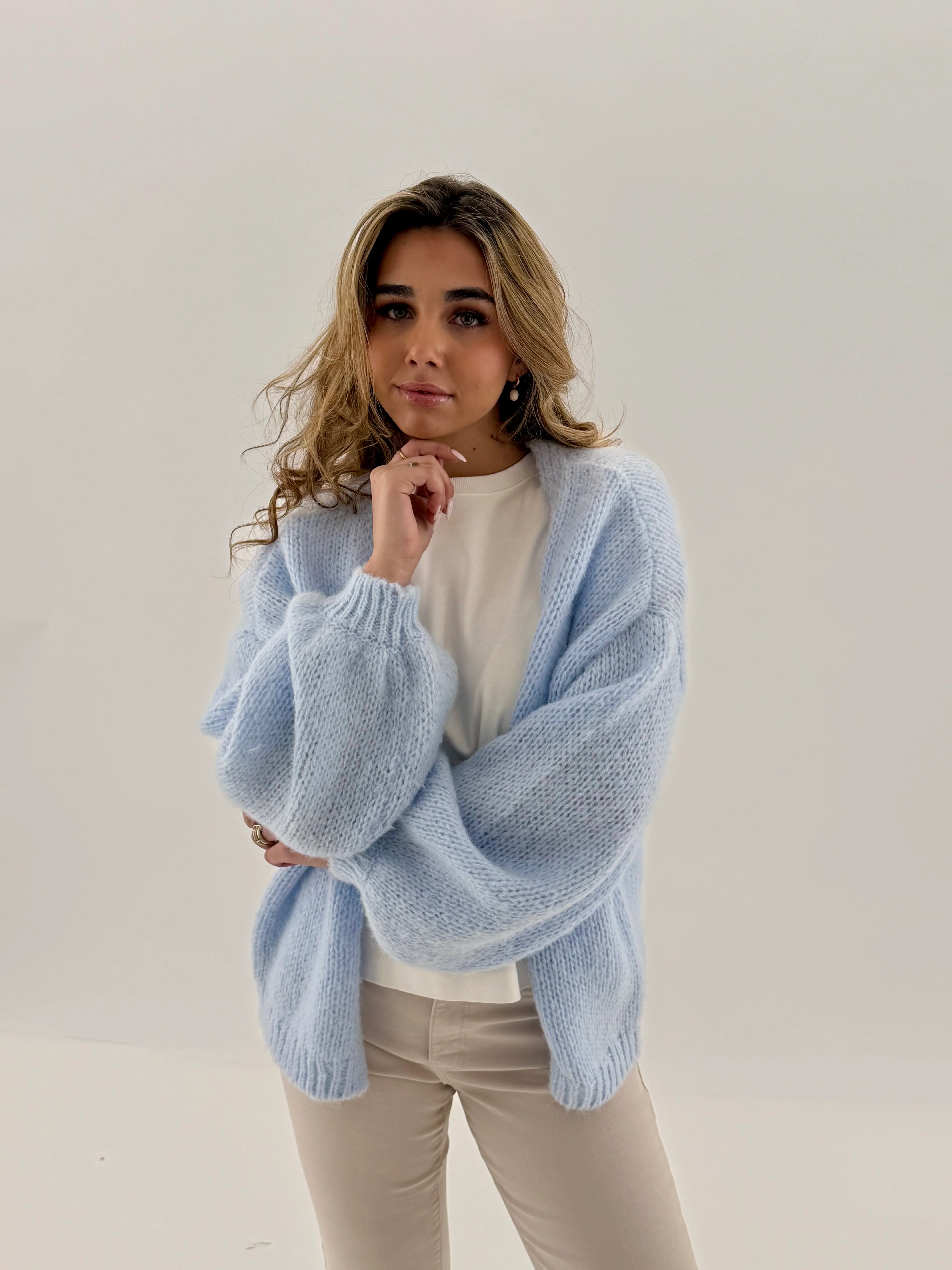 VMMAYBE Knit Cardigan - Cashmere Blue - Image 5