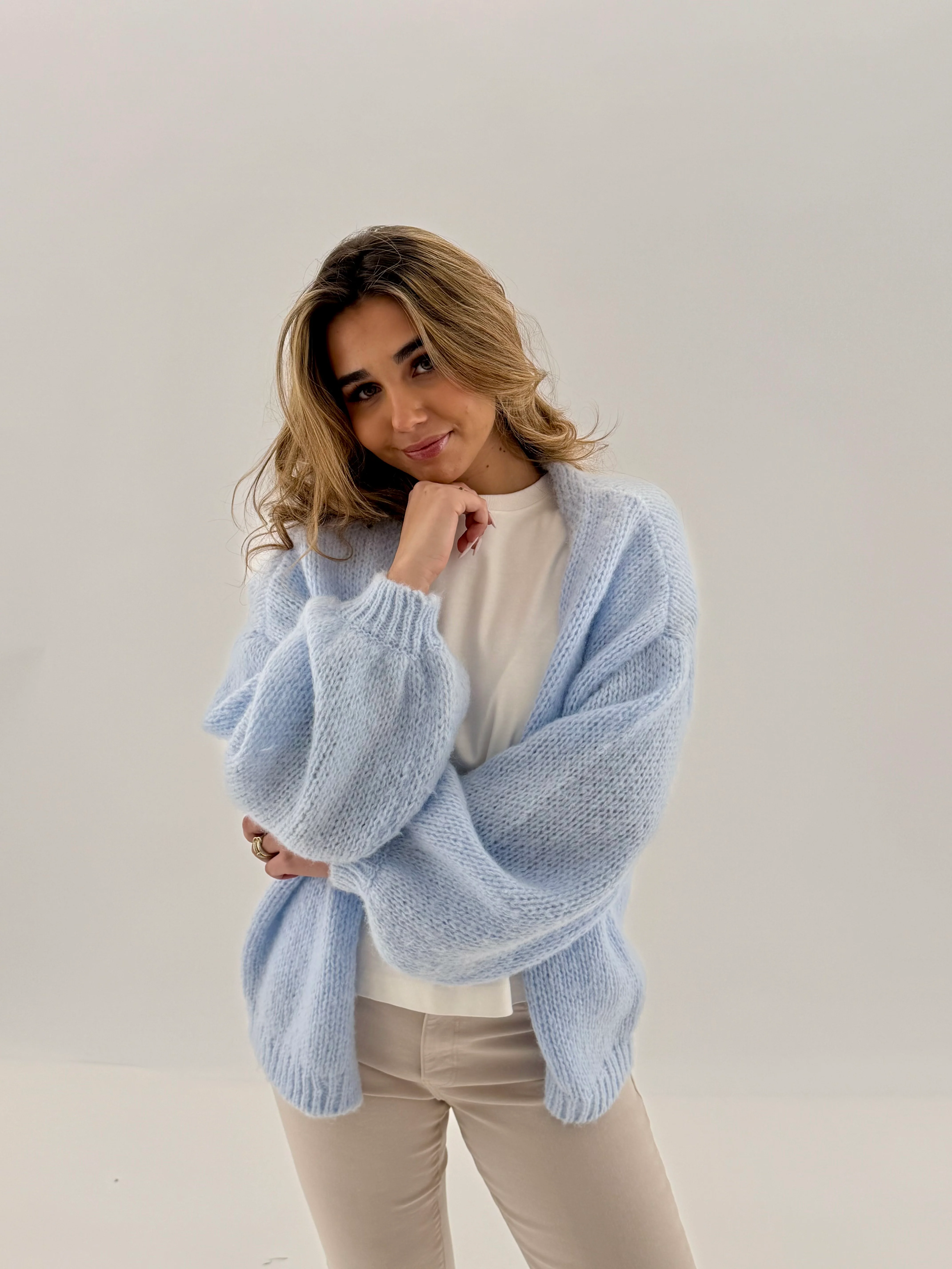 VMMAYBE Knit Cardigan - Cashmere Blue - Image 6
