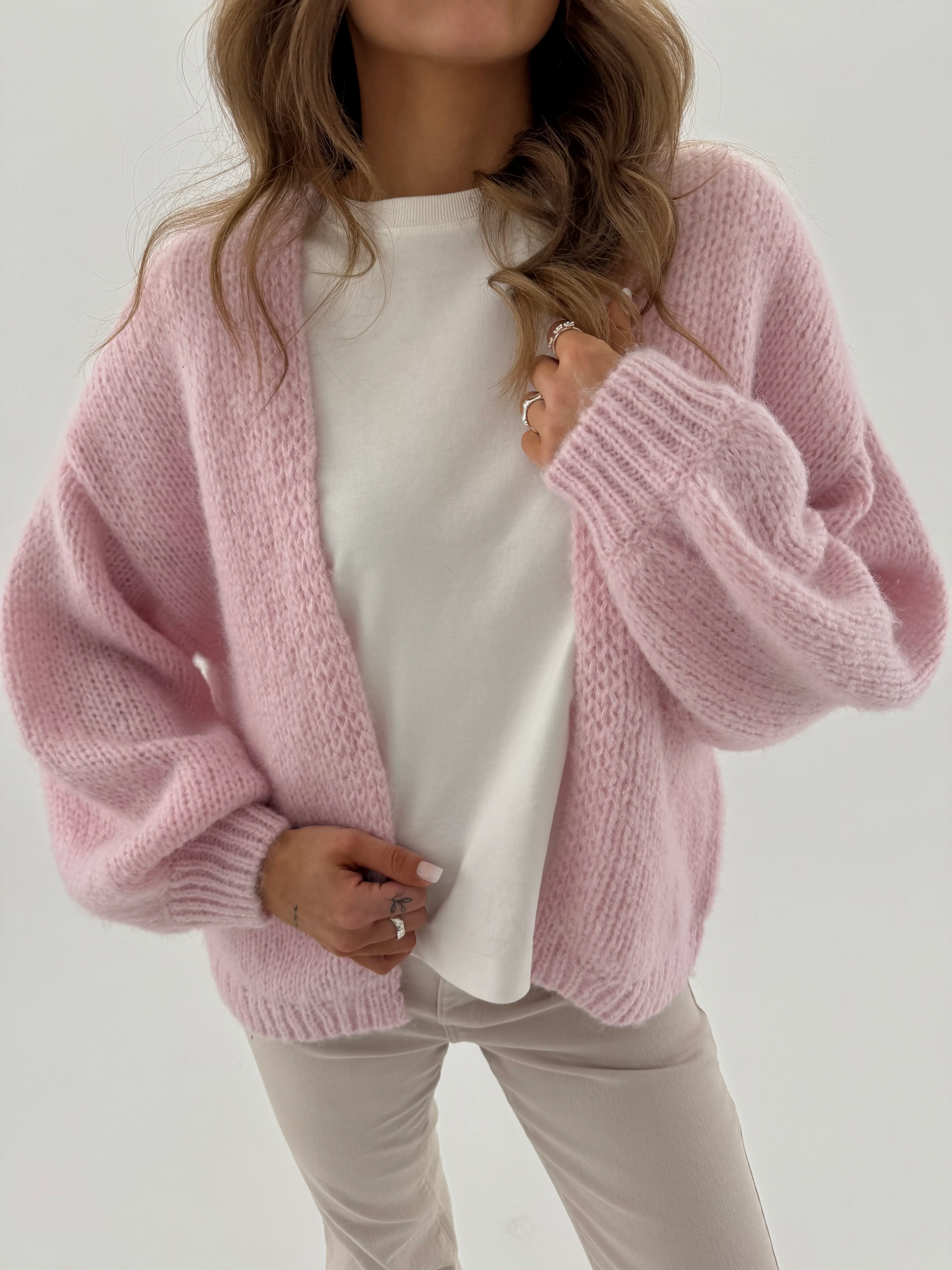 VMMAYBE Knit Cardigan - Parfait Pink - Image 3