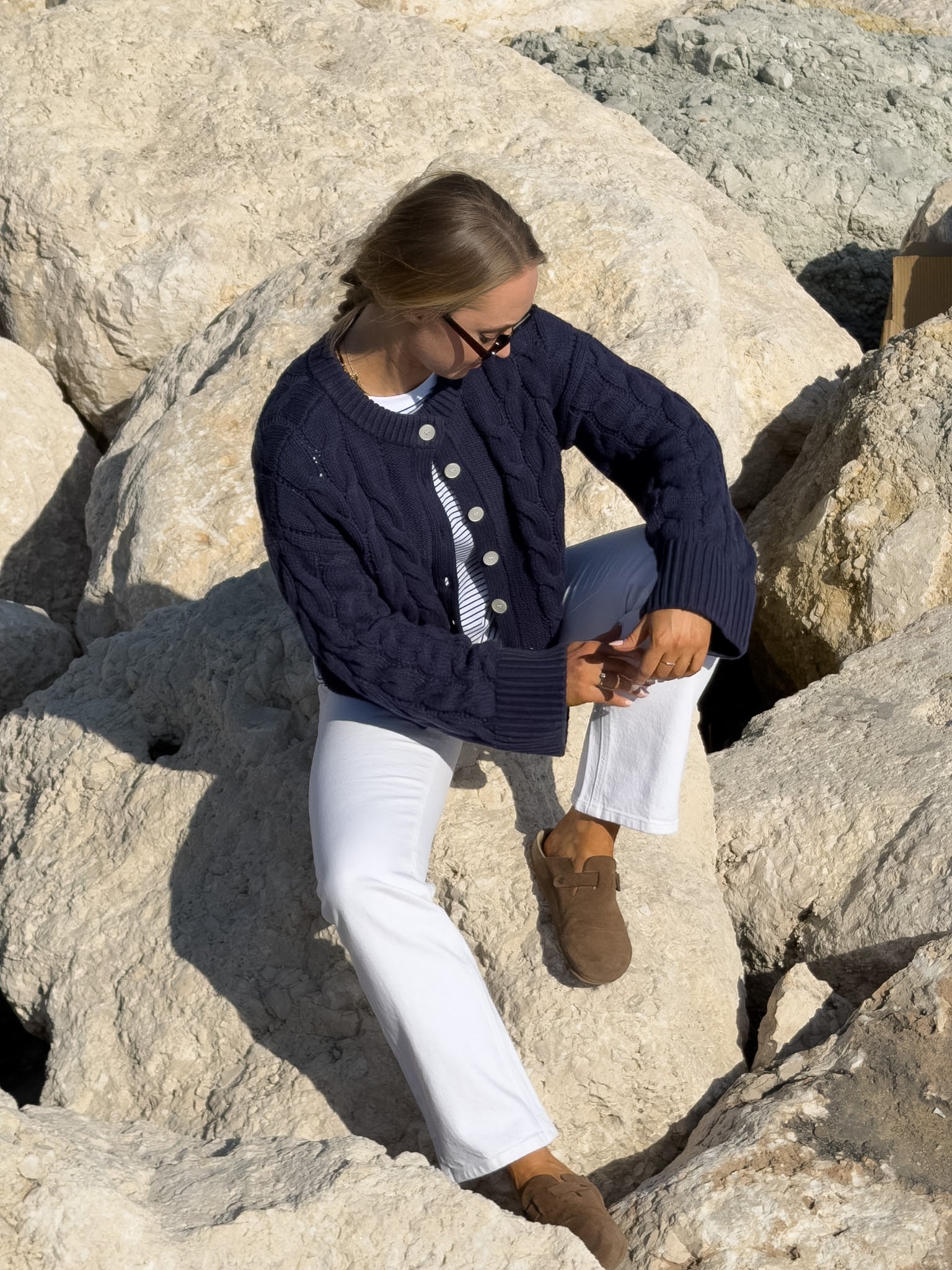 VMSVEA Knit Cardigan - Navy Blazer - Image 11
