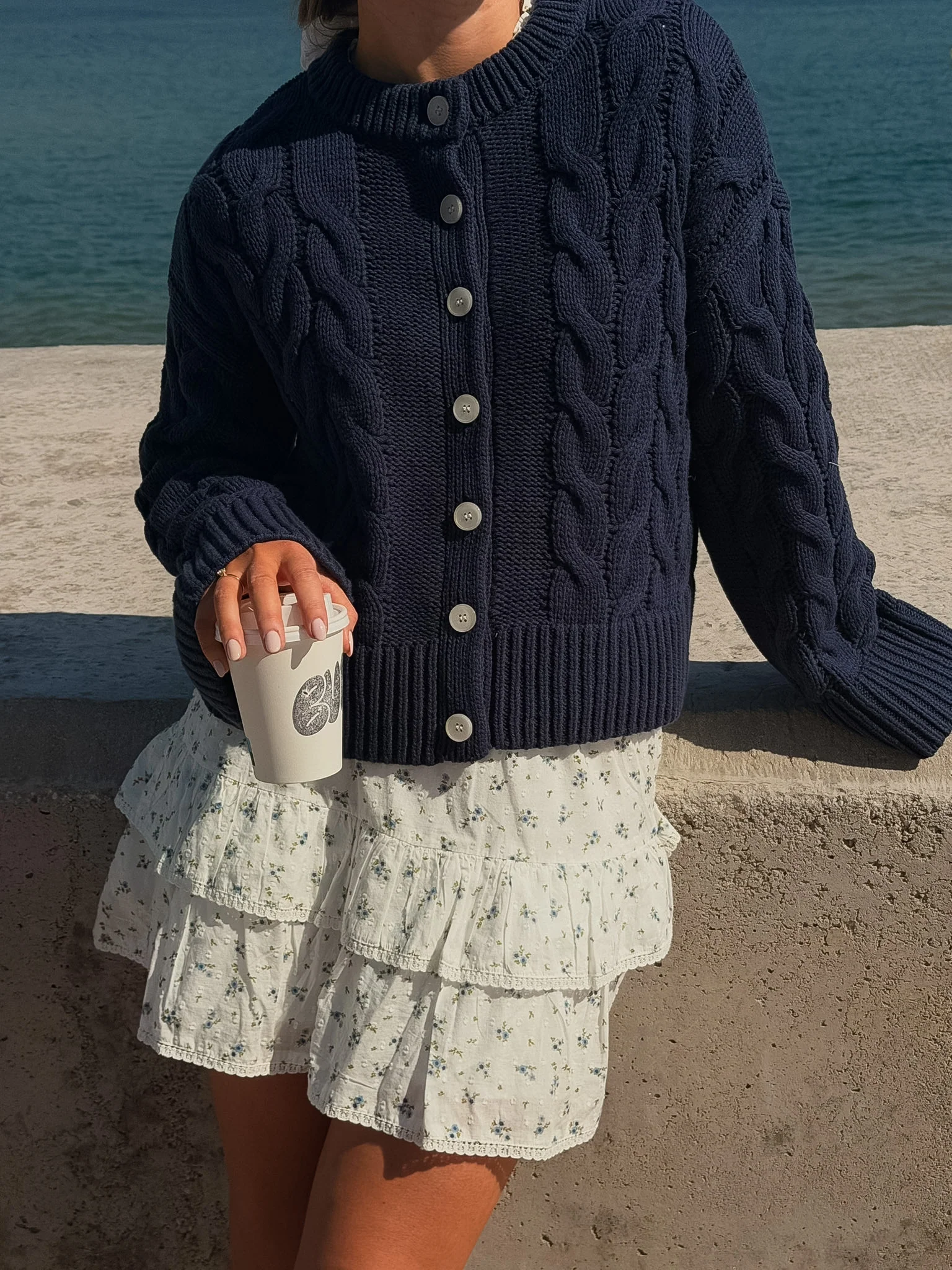 VMSVEA Knit Cardigan - Navy Blazer - Image 12