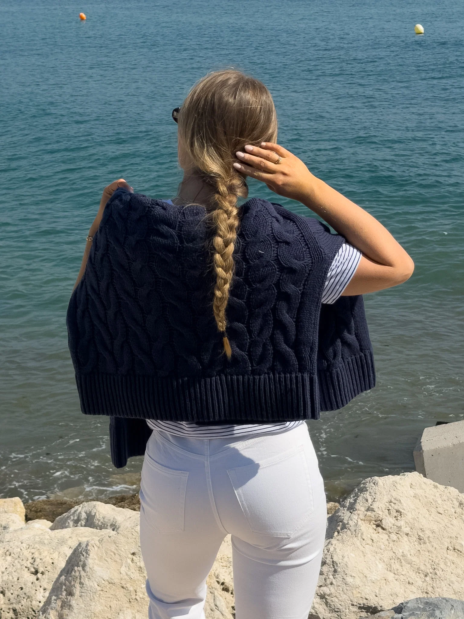 VMSVEA Knit Cardigan - Navy Blazer - Image 4