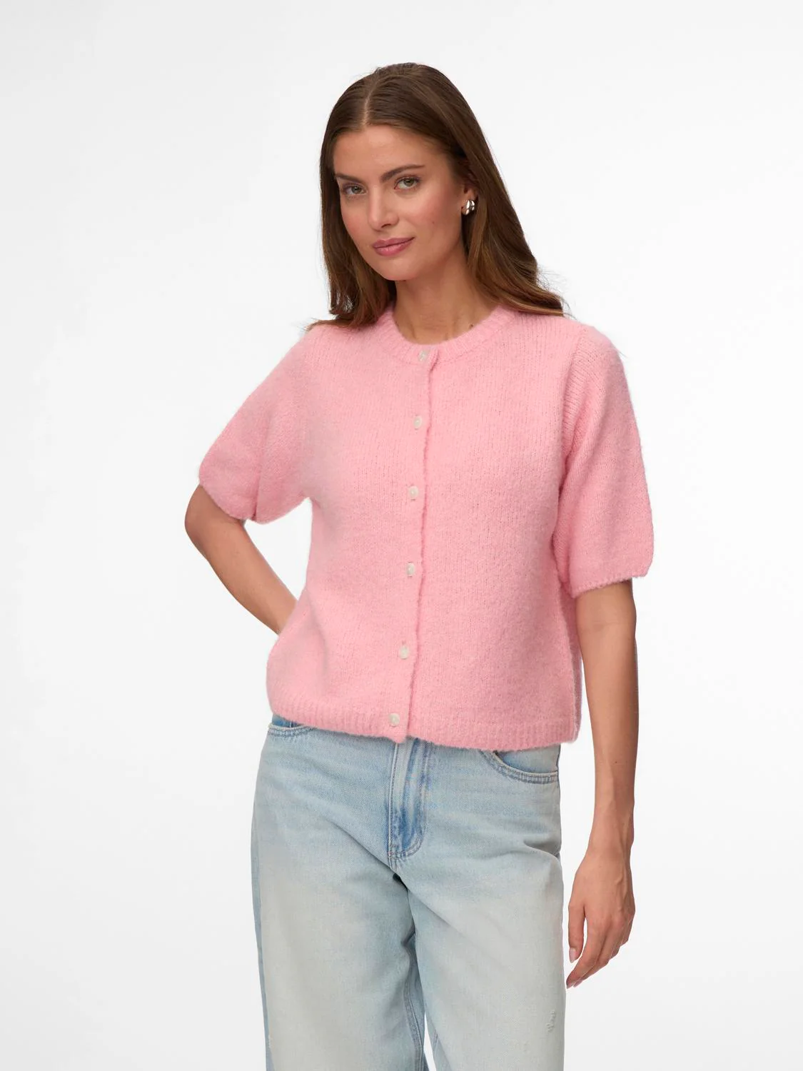 VMKARA Knit Cardigan - Pink Dogwood - Image 3
