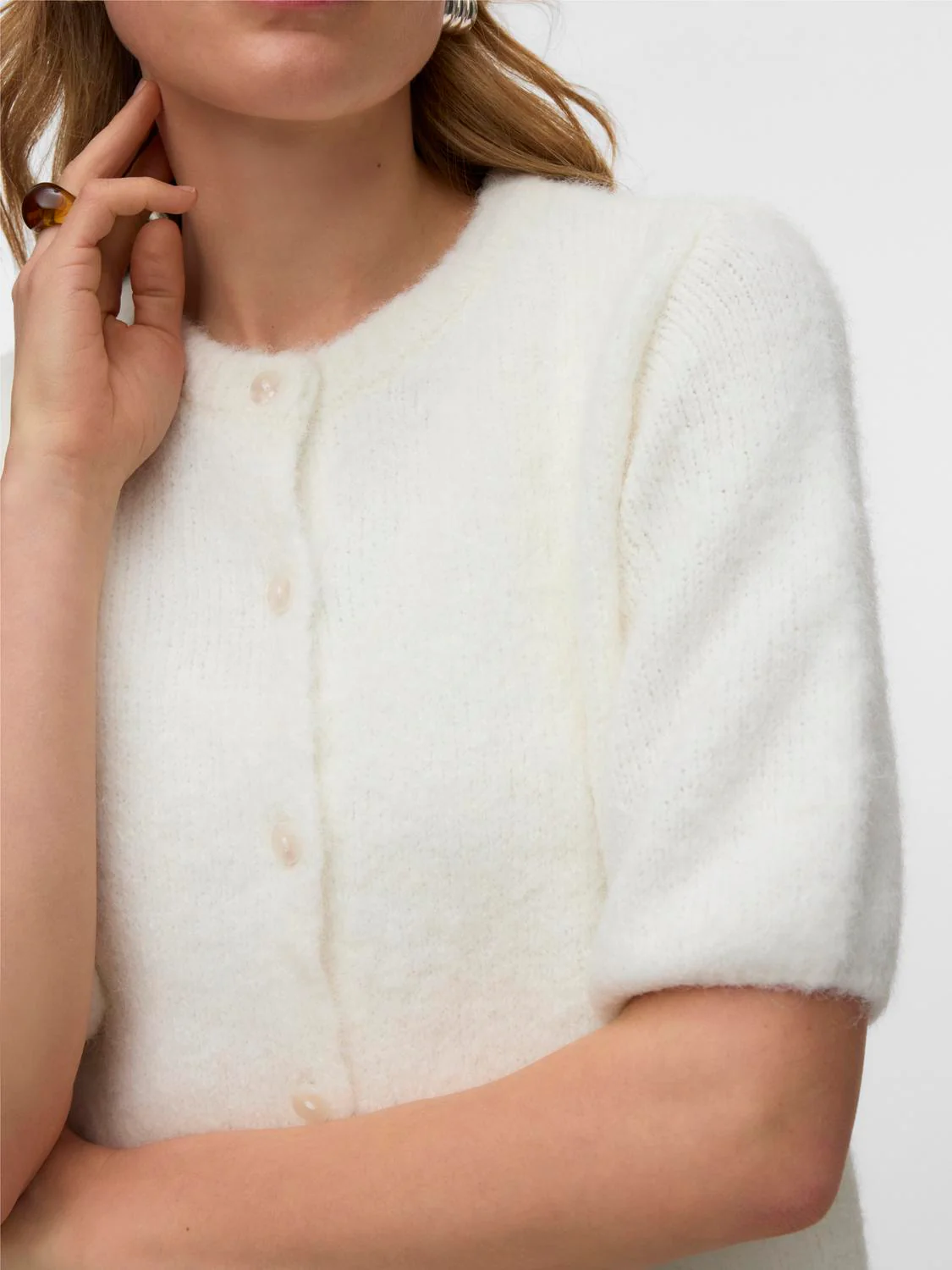 VMKARA Knit Cardigan - Snow White - Image 2