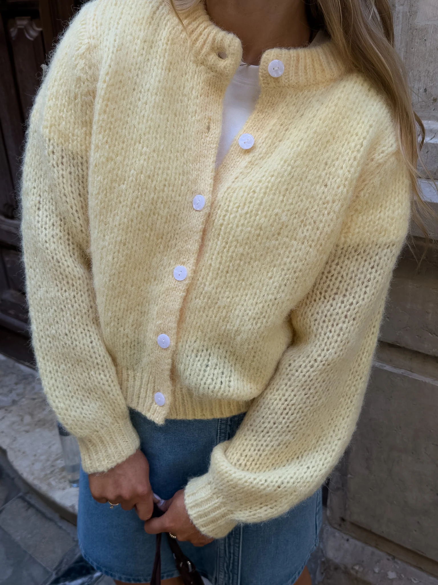 VMWILO Knit Cardigan - Pale Banana - Image 6